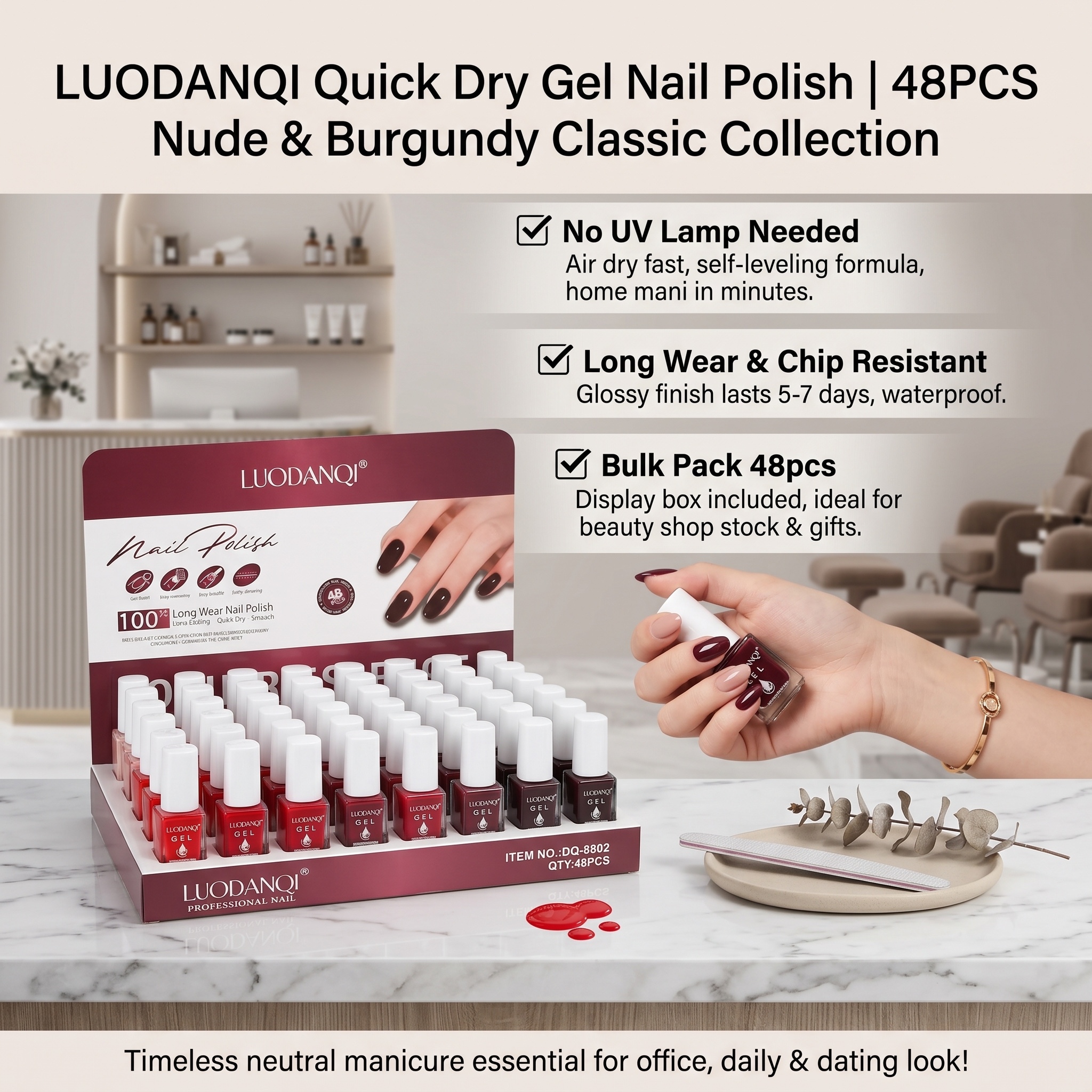New cross-border nail polish, oil-based, no-baking, quick-drying nail polish wholesale factory direct sales, exclusively for nail salons Application Scenario