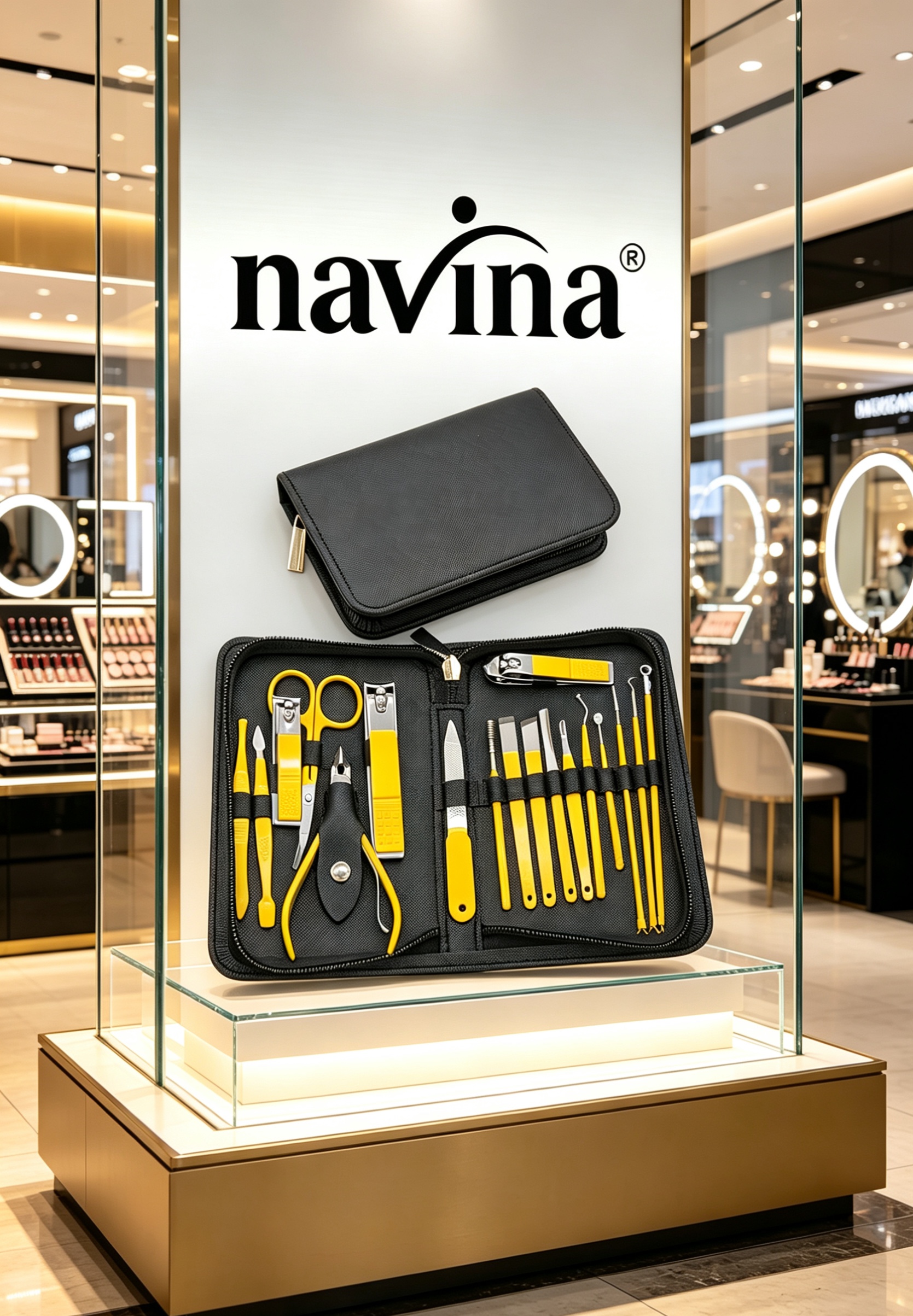navina advea beauty set herramientas 18pcs set cremallera de alta calidad para el hogar viaje detail image 4