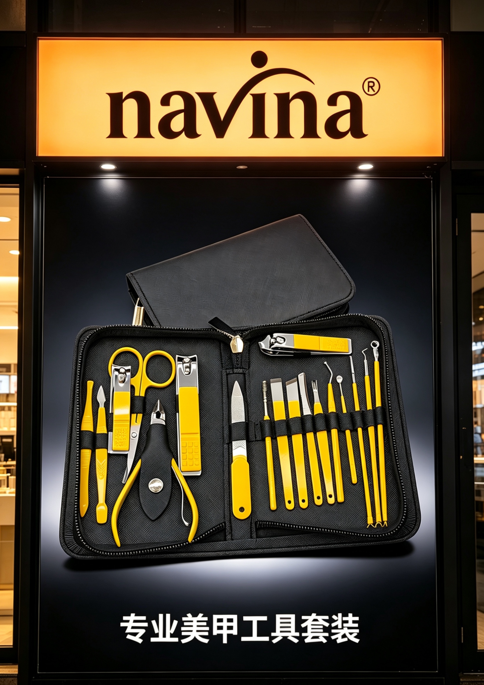navina advea beauty set herramientas 18pcs set cremallera de alta calidad para el hogar viaje detail image 9