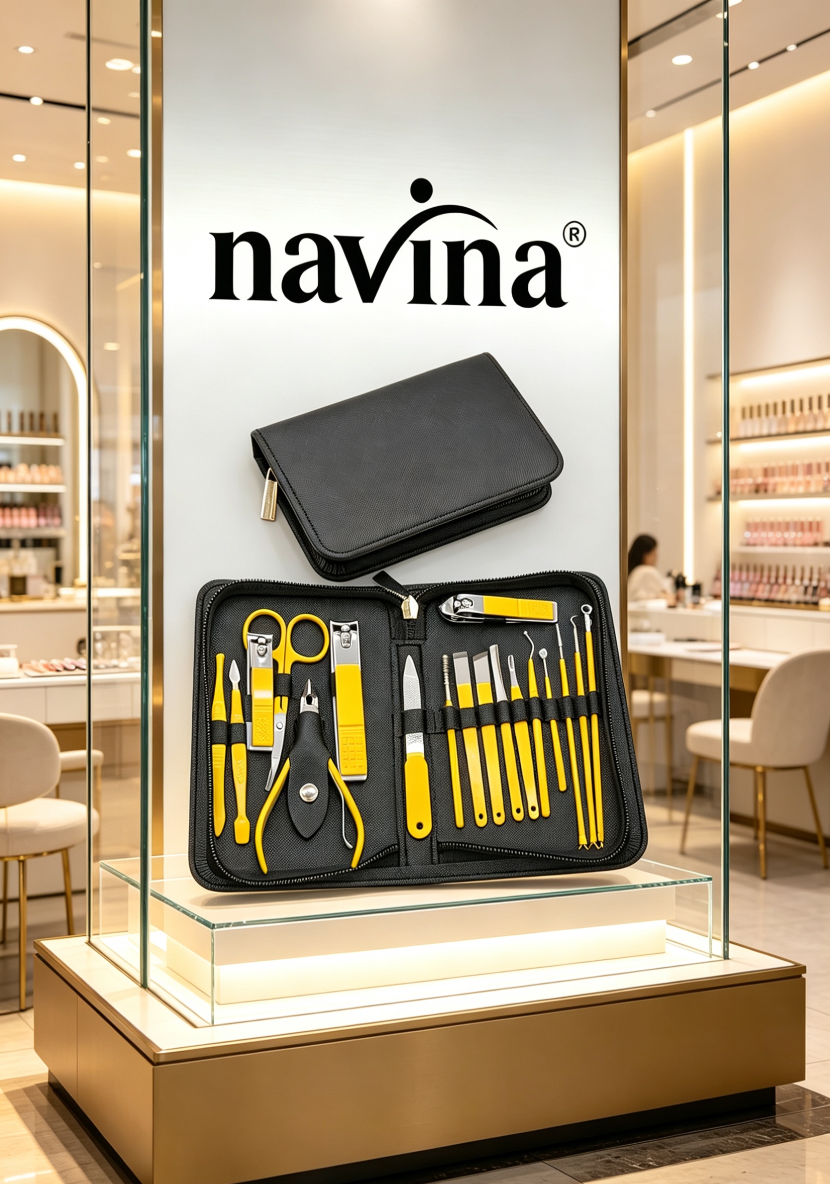 navina advea beauty set herramientas 18pcs set cremallera de alta calidad para el hogar viaje detail image 3