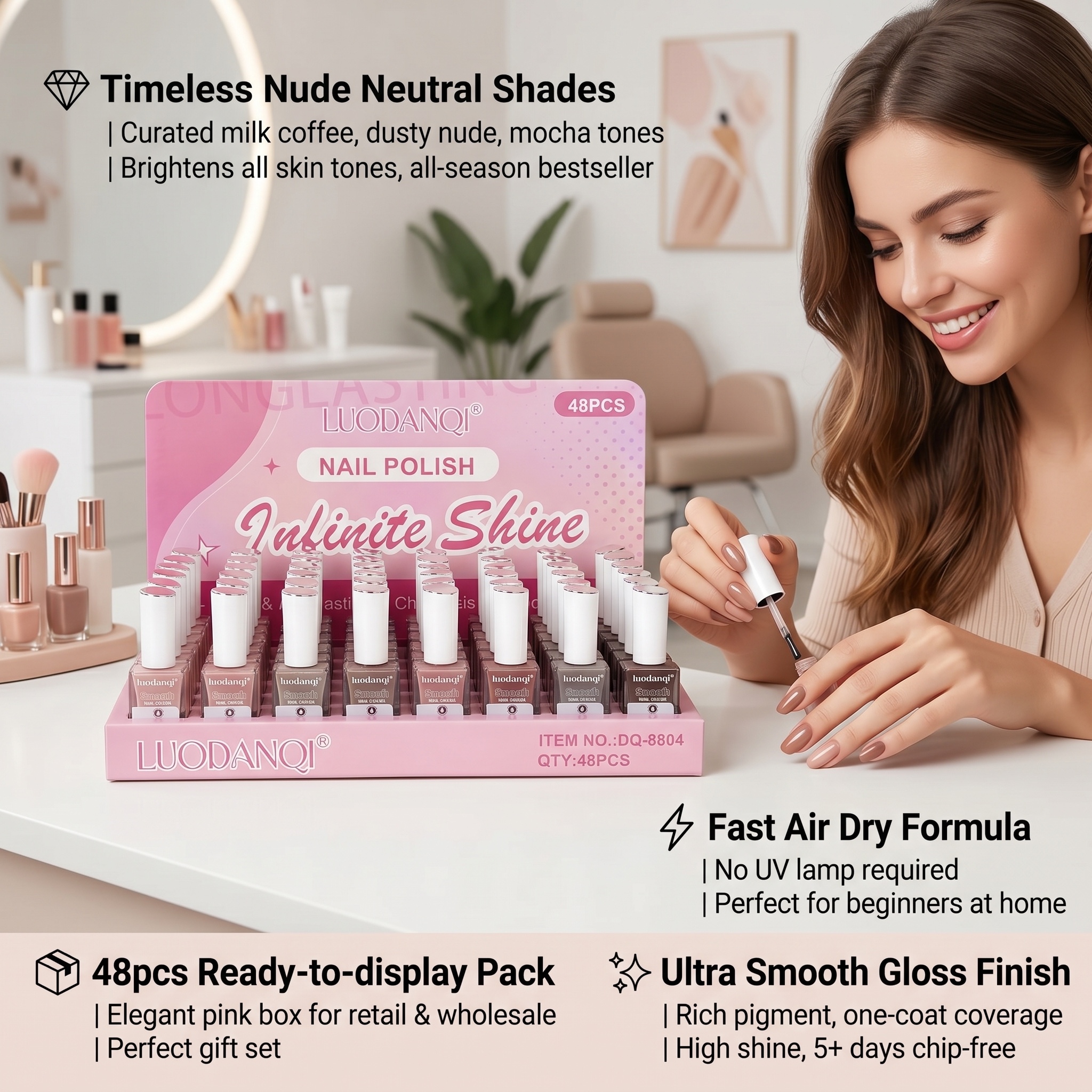 Cross-border best-selling oil-based nail polish series without baking lamp factory direct sales, exclusively for nail salons details Picture