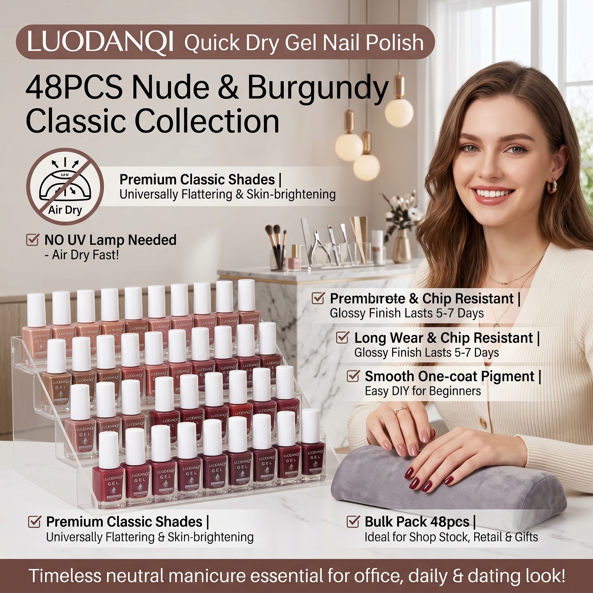 New cross-border nail polish, oil-based, no-baking, quick-drying nail polish wholesale factory direct sales, exclusively for nail salons Specification image