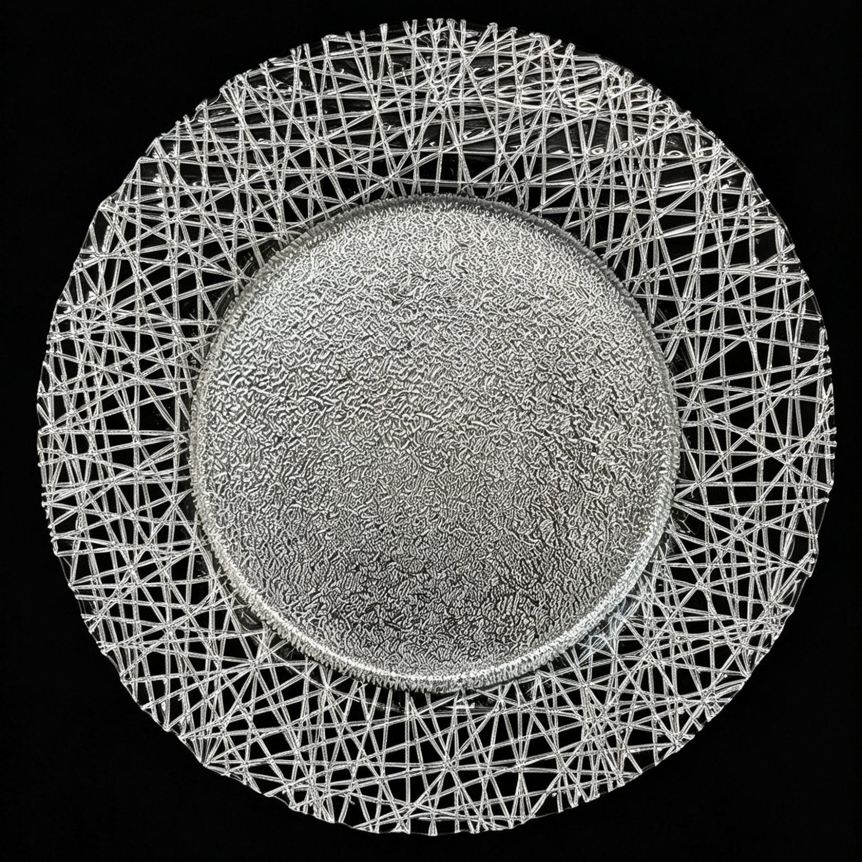 Glass charger plate stemmed plate glass table pad plate table decoration tableware glass plate glass fruit plate tableware detail image 5