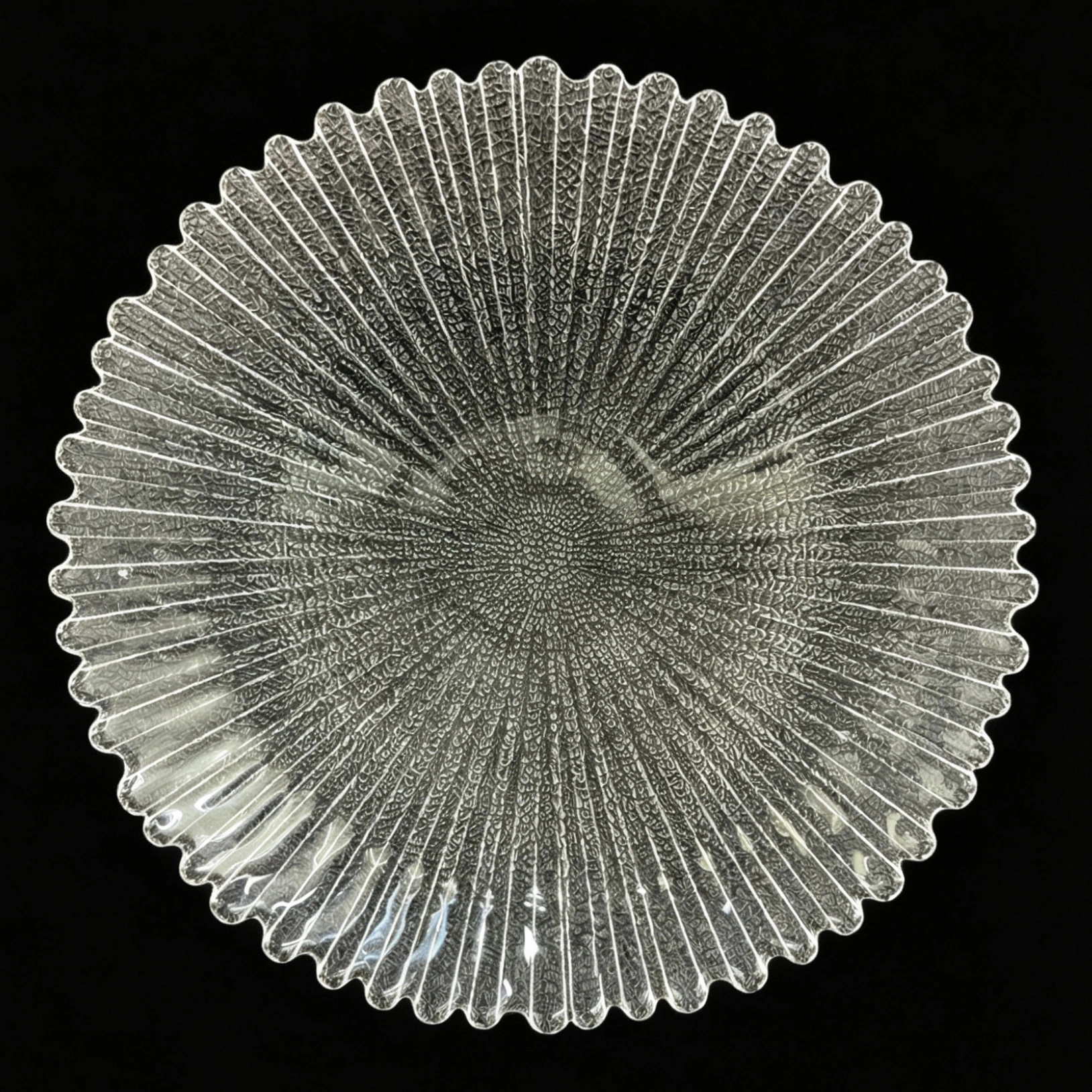 Glass table mat plate, table decoration tableware, glass plate, glass fruit plate, glass bowl, glass chargerplate, glass bowl Stemmed pl detail image 4