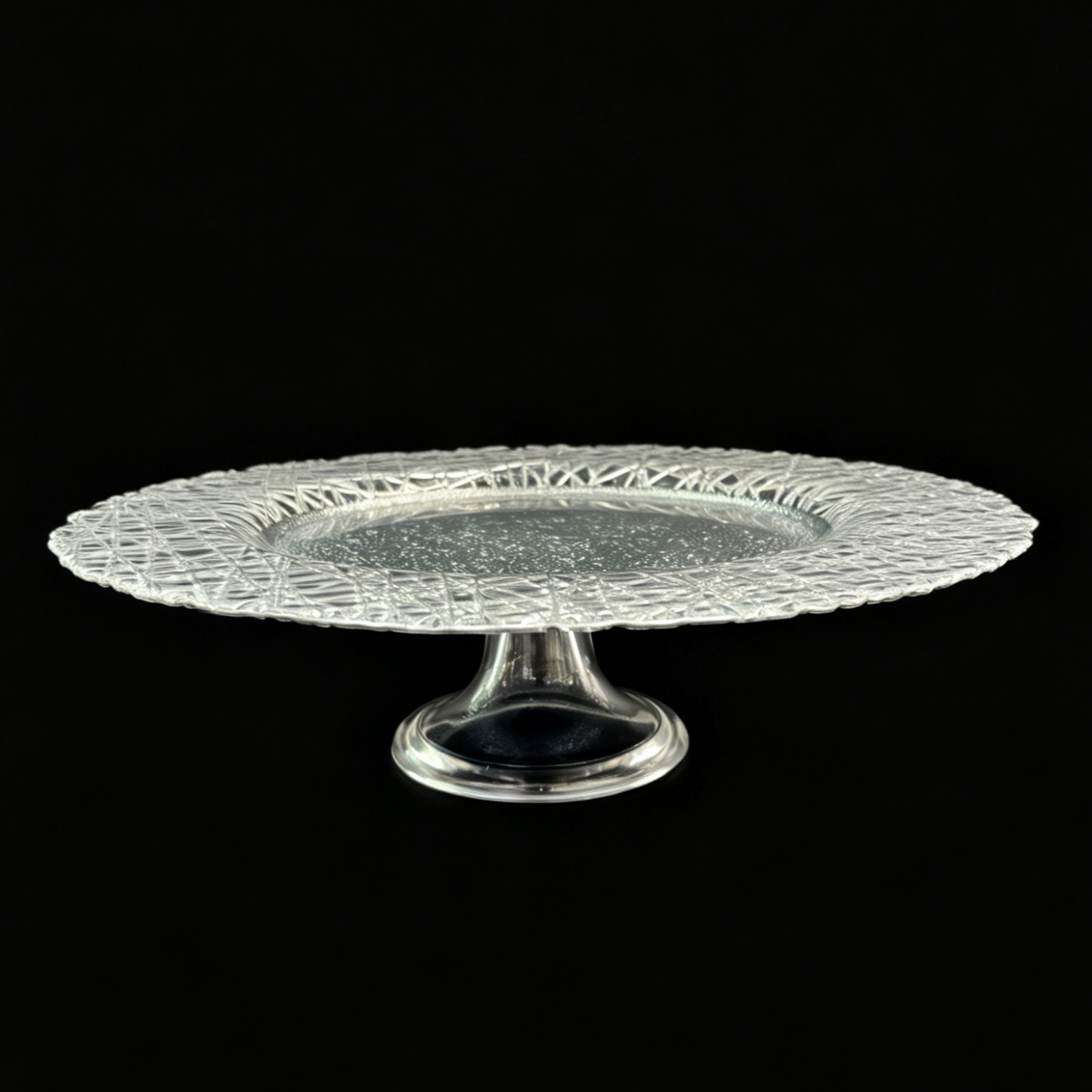 Glass charger plate stemmed plate glass table pad plate table decoration tableware glass plate glass fruit plate tableware detail image 7