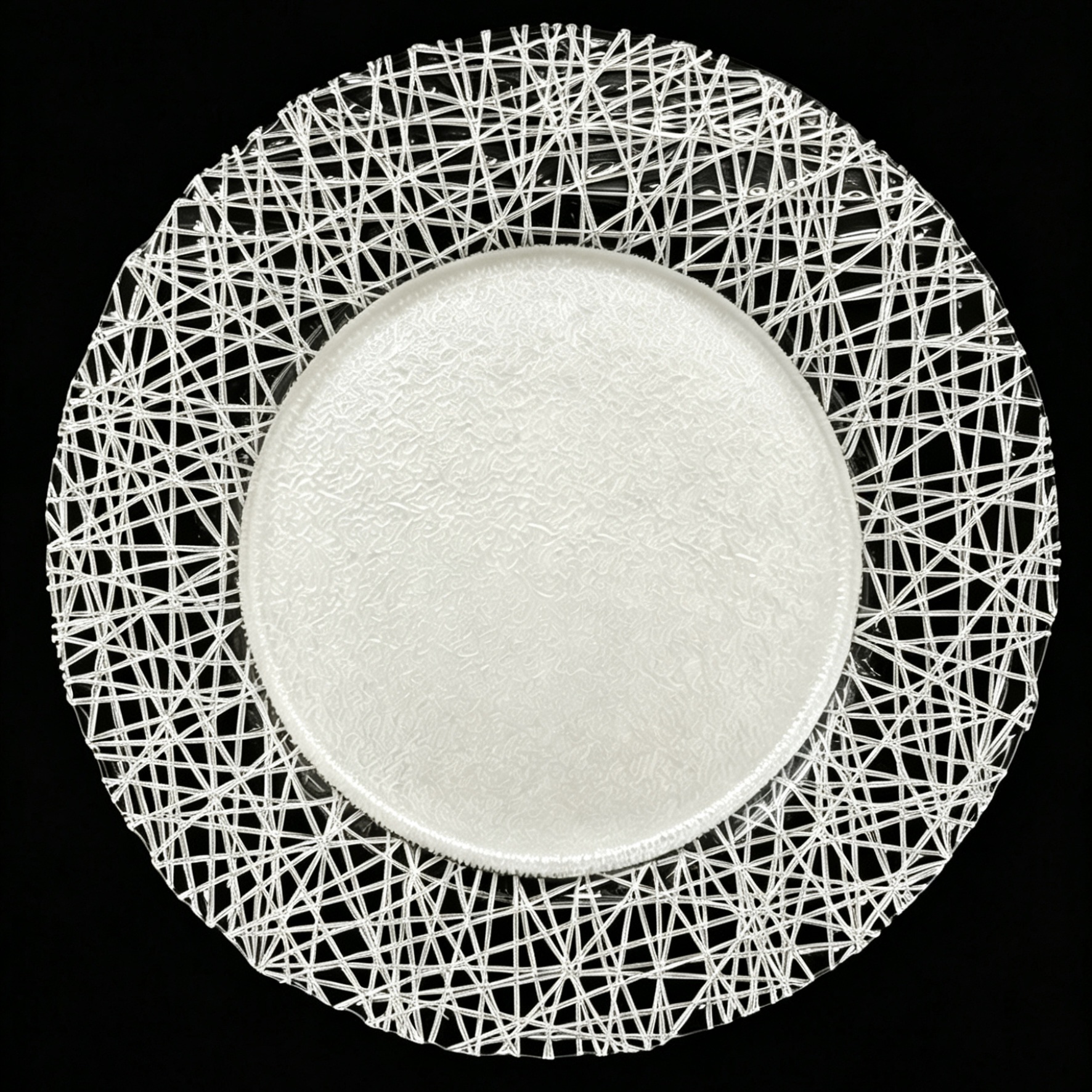Glass charger plate stemmed plate glass table pad plate table decoration tableware glass plate glass fruit plate tableware detail image 2