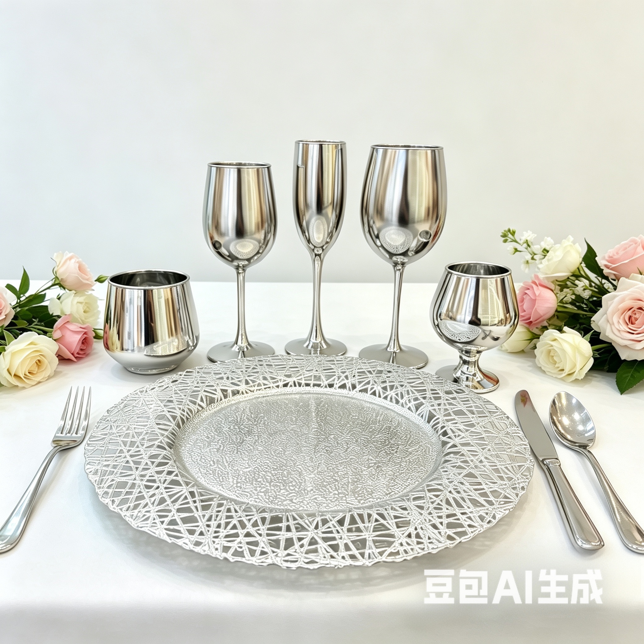 Glass charger plate stemmed plate glass table pad plate table decoration tableware glass plate glass fruit plate tableware detail image 1