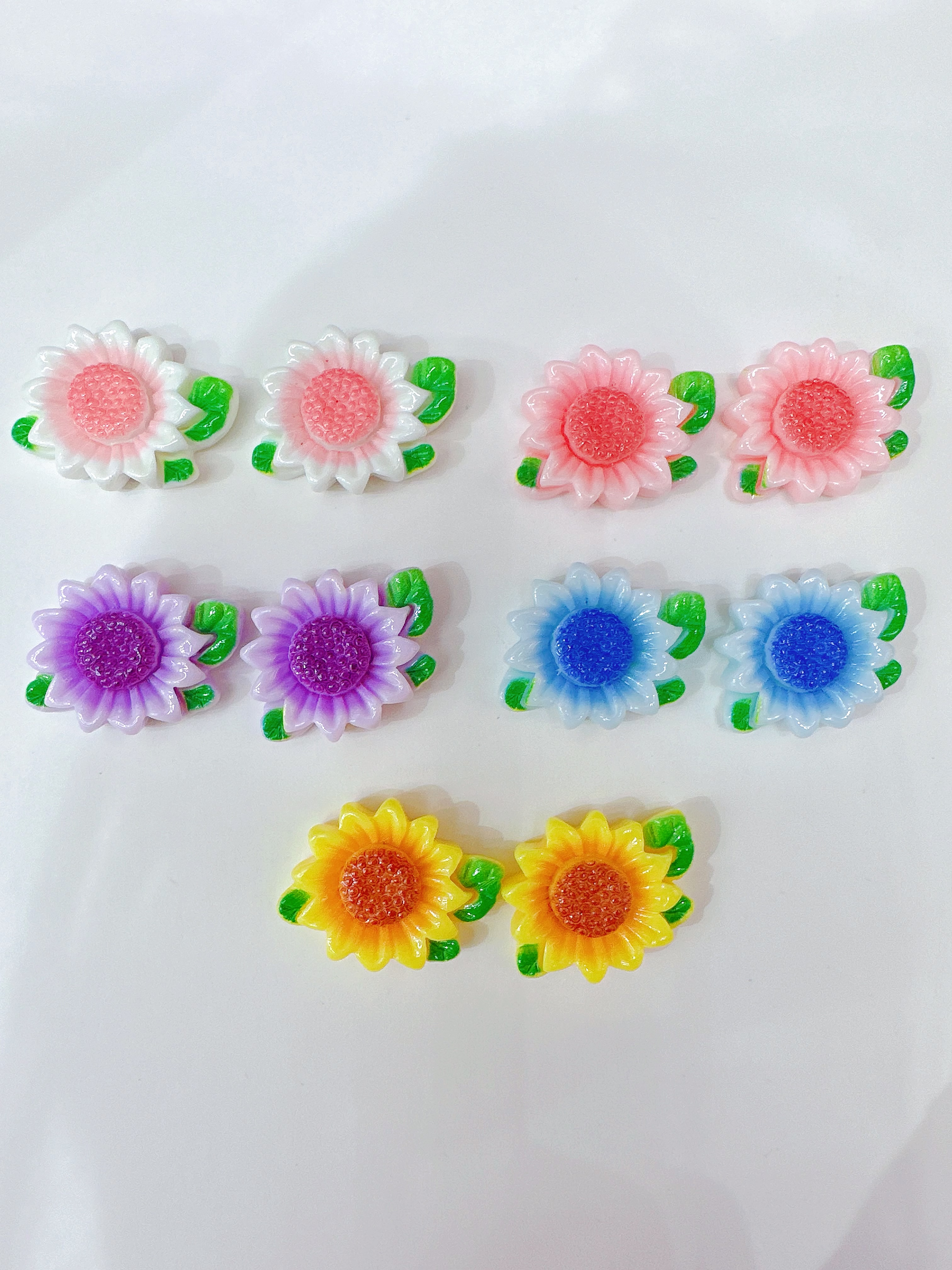 头饰 夹子 树脂 diy 耳环 可爱 卡通 花图