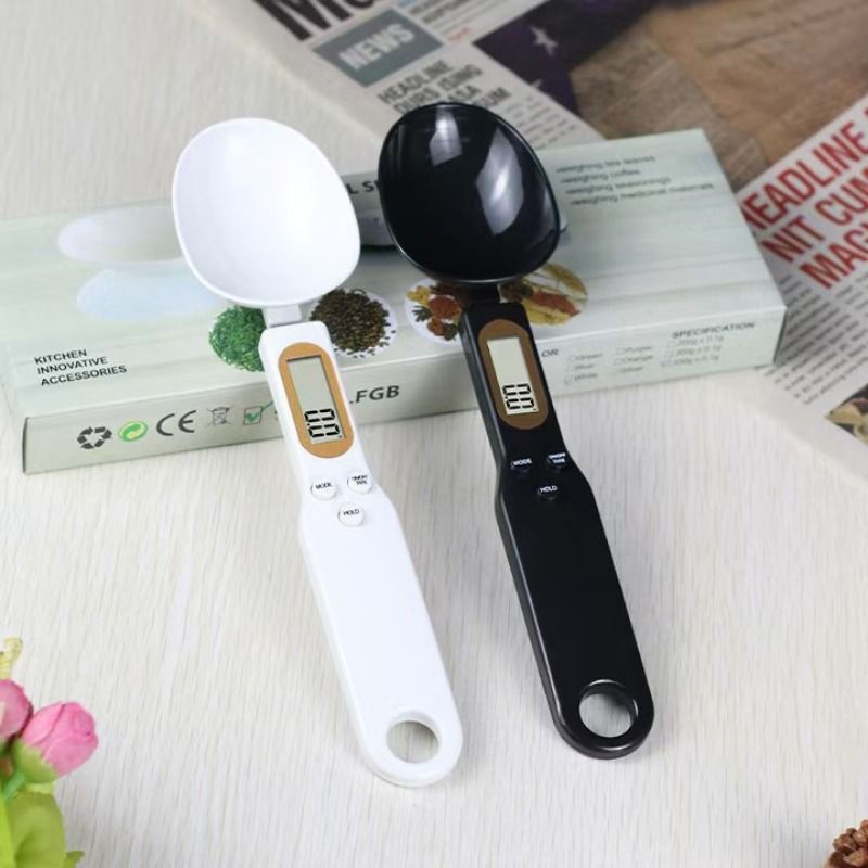 便携式厨房精准计量工具  勺子秤白底实物图