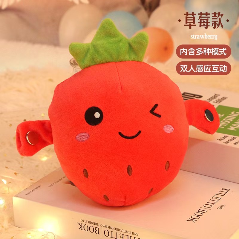 Cross-border bestseller children's cartoon fruit-sensing rhythm piano doll toy, baby interactive fruit doll doll