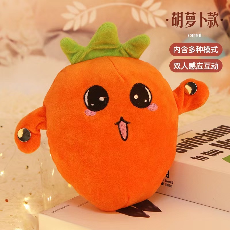 Cross-border bestseller children's cartoon fruit-sensing rhythm piano doll toy, baby interactive fruit doll doll details Picture