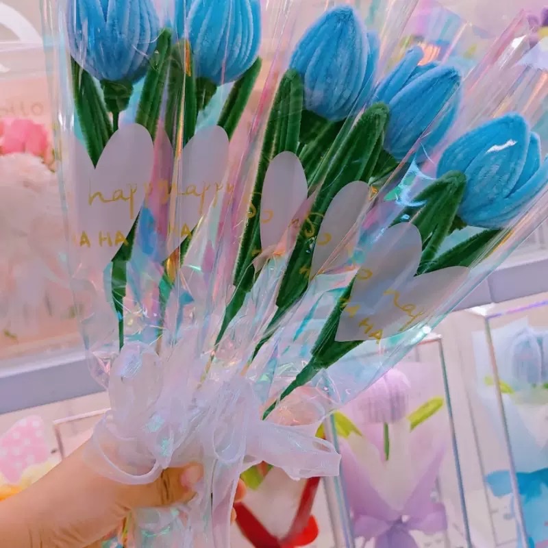 新款扭扭棒郁金香花束 配送生日情人节礼物手捧花婚礼装饰成品详情5