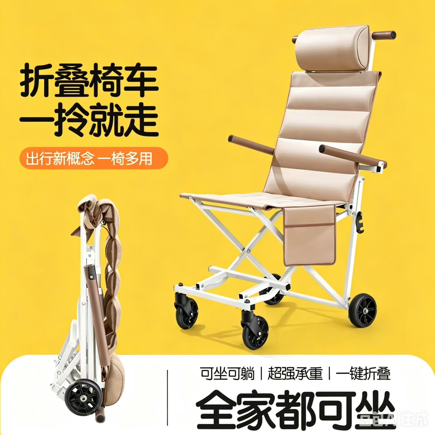 高景观婴儿推车多功能童车婴儿车儿童推车可坐可躺轻便折叠