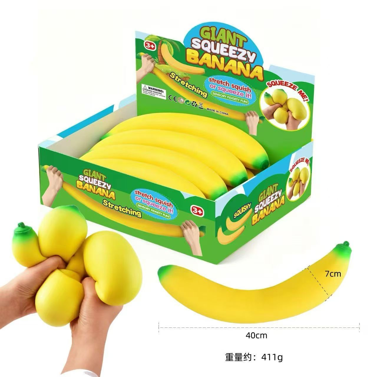 Banana Pinching Fun Slow Rebound Stress-relieving toy New, Unique and fun Pinching fun