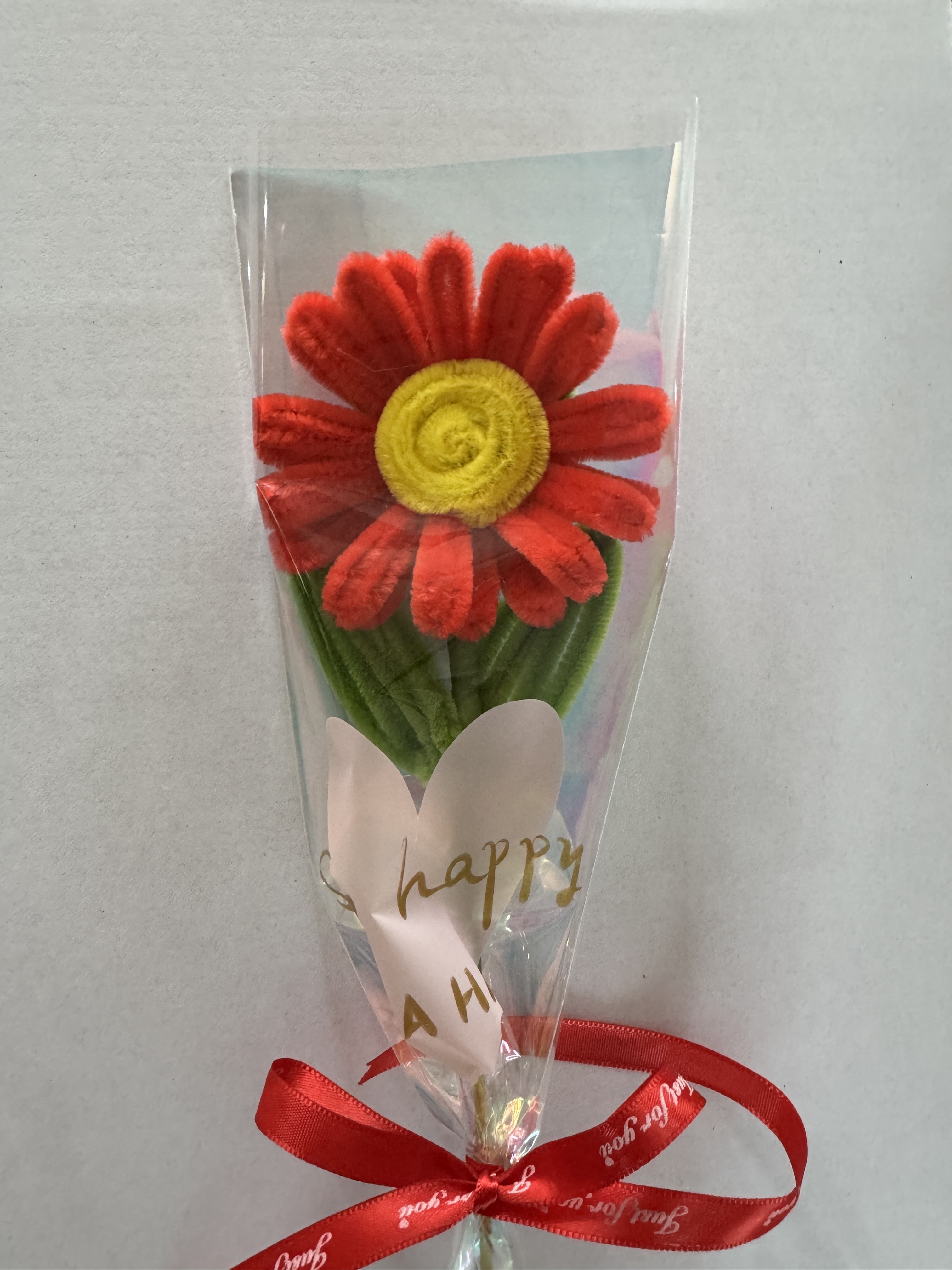 Eternal sunflower Twist stick finished product, Mother's Day plush fabric single flower bouquet decorative item, creative floral decoration for home living room, bedroom and table detail image 4