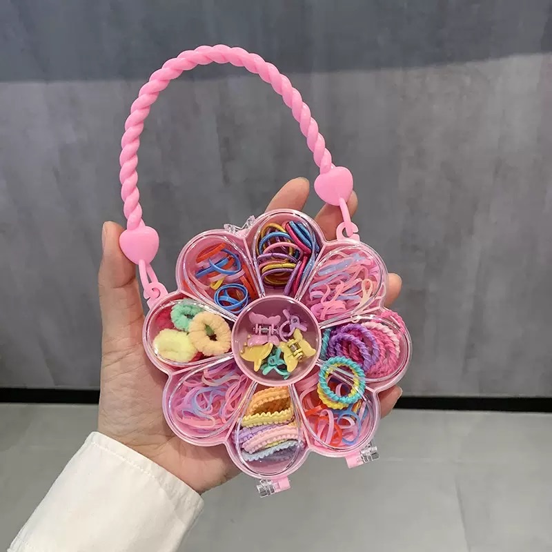 New children's little princess shoulder bag, hair tie and hairpin set, macaron hair rope and hairpin, cute hair accessory set, trendy toy accessory gift box, accessory gift box detail image 7