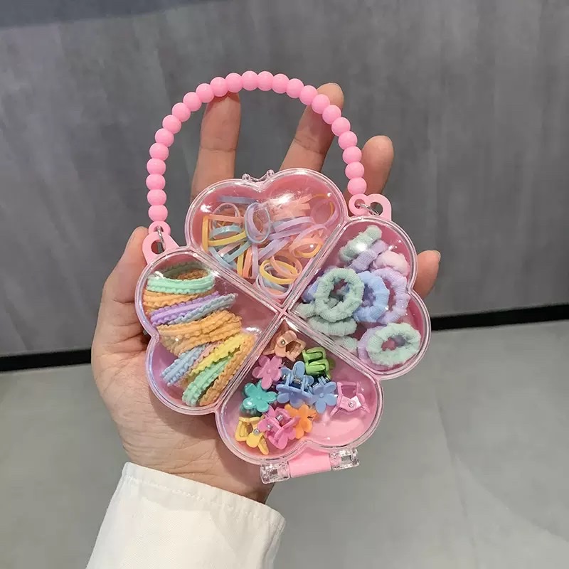New children's little princess shoulder bag, hair tie and hairpin set, macaron hair rope and hairpin, cute hair accessory set, trendy toy accessory gift box, accessory gift box detail image 9