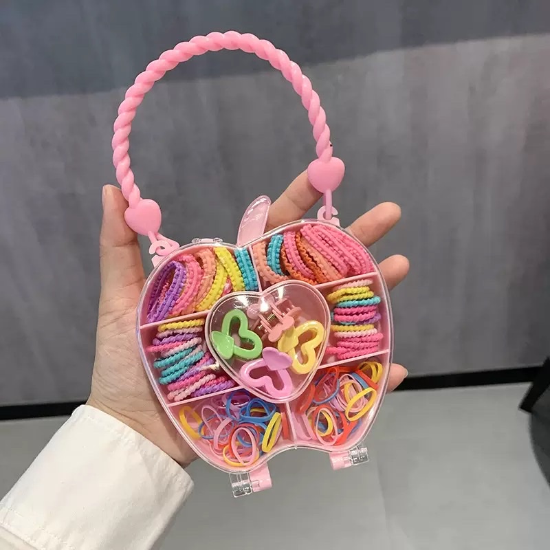 New children's little princess shoulder bag, hair tie and hairpin set, macaron hair rope and hairpin, cute hair accessory set, trendy toy accessory gift box, accessory gift box Item Picture