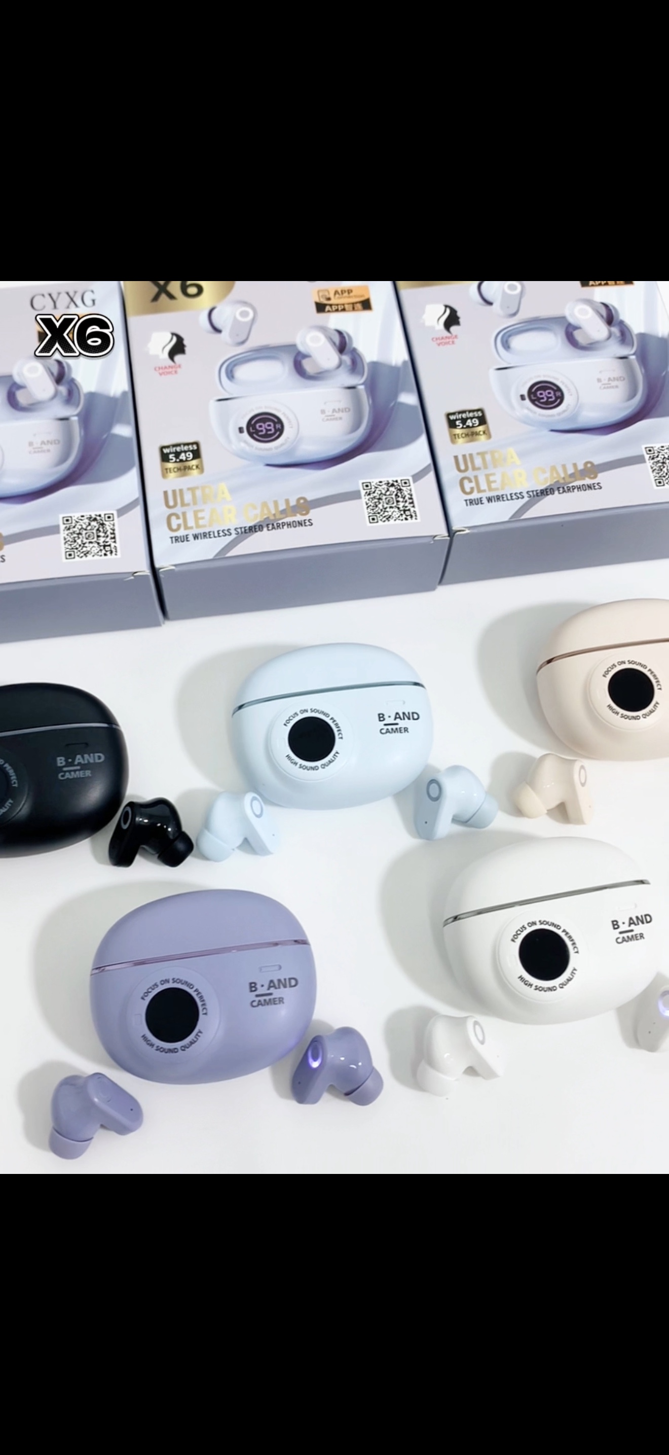 📢 New arrivals - X8 camera 📷 short-handled over-ear Bluetooth headphones 🎧 black skin, purple and blue four colors in stock, exquisite electroplating process, small and fashionable, price advantage headphones, headphones, headphones, ears Specification image