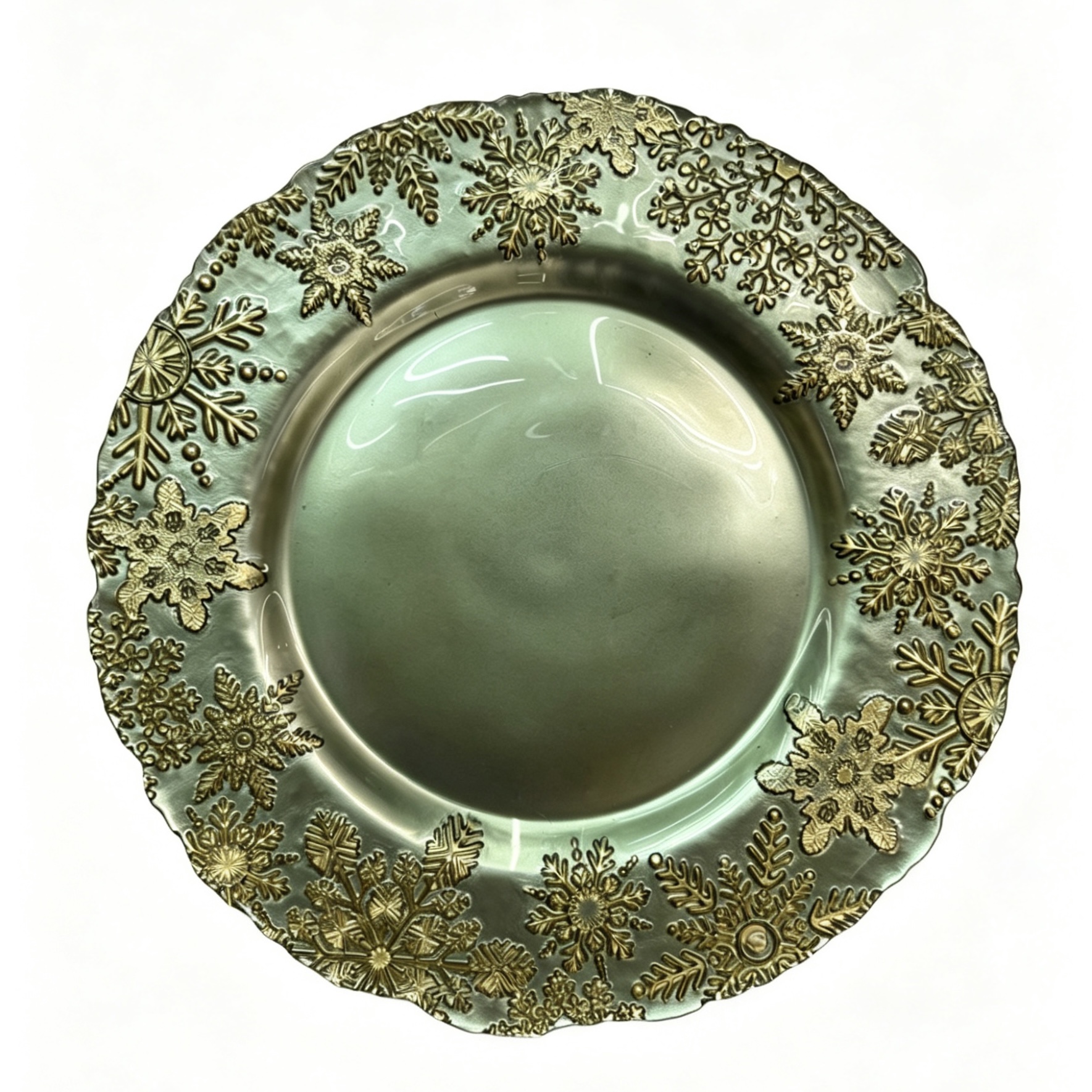 glass charger plate Christmas decoration can be customized in color details Picture