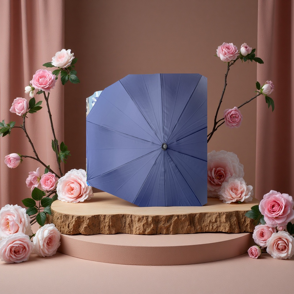 Hengdun Blue Folding Umbrella is a portable sun umbrella that is waterproof, sun-proof and suitable for both sunny and rainy days