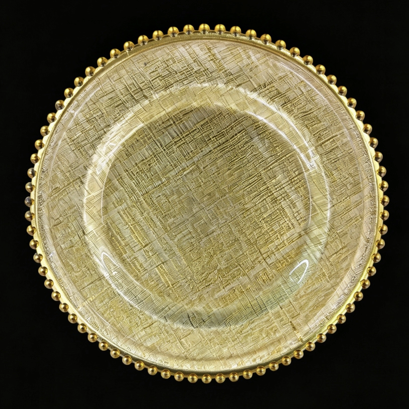 glass charger plate, table decoration plate, festival, wedding and party table plate detail image 2