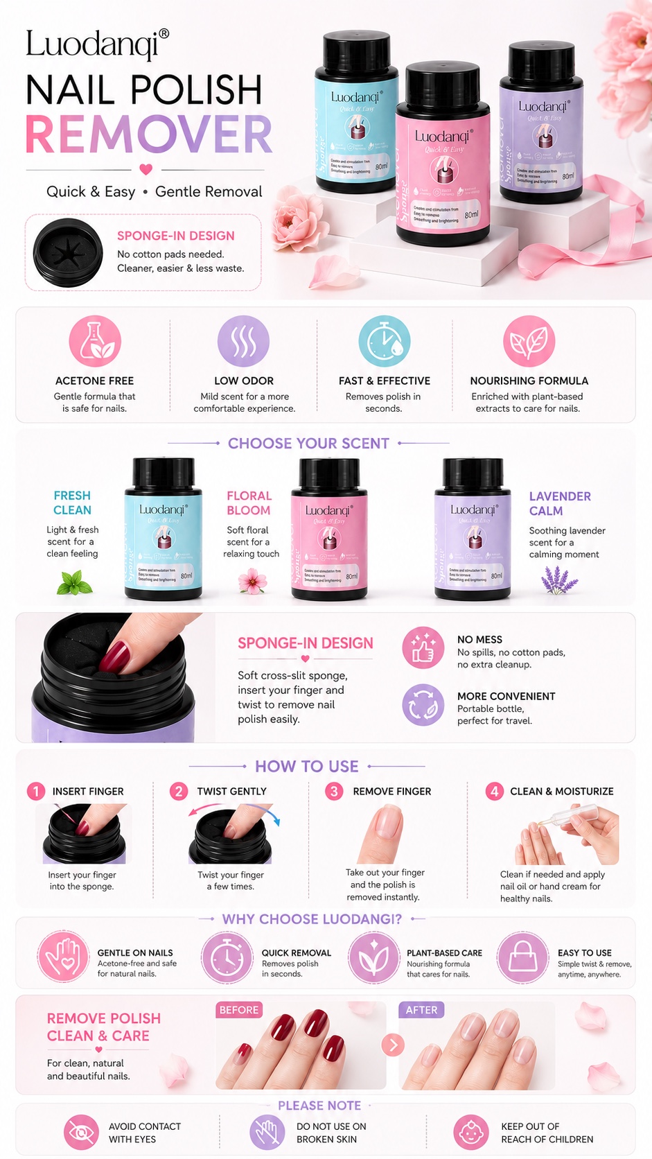 Cross-border foreign trade black cans with sponge nail polish remover are suitable for both oil-based and water-based nail polishes details Picture