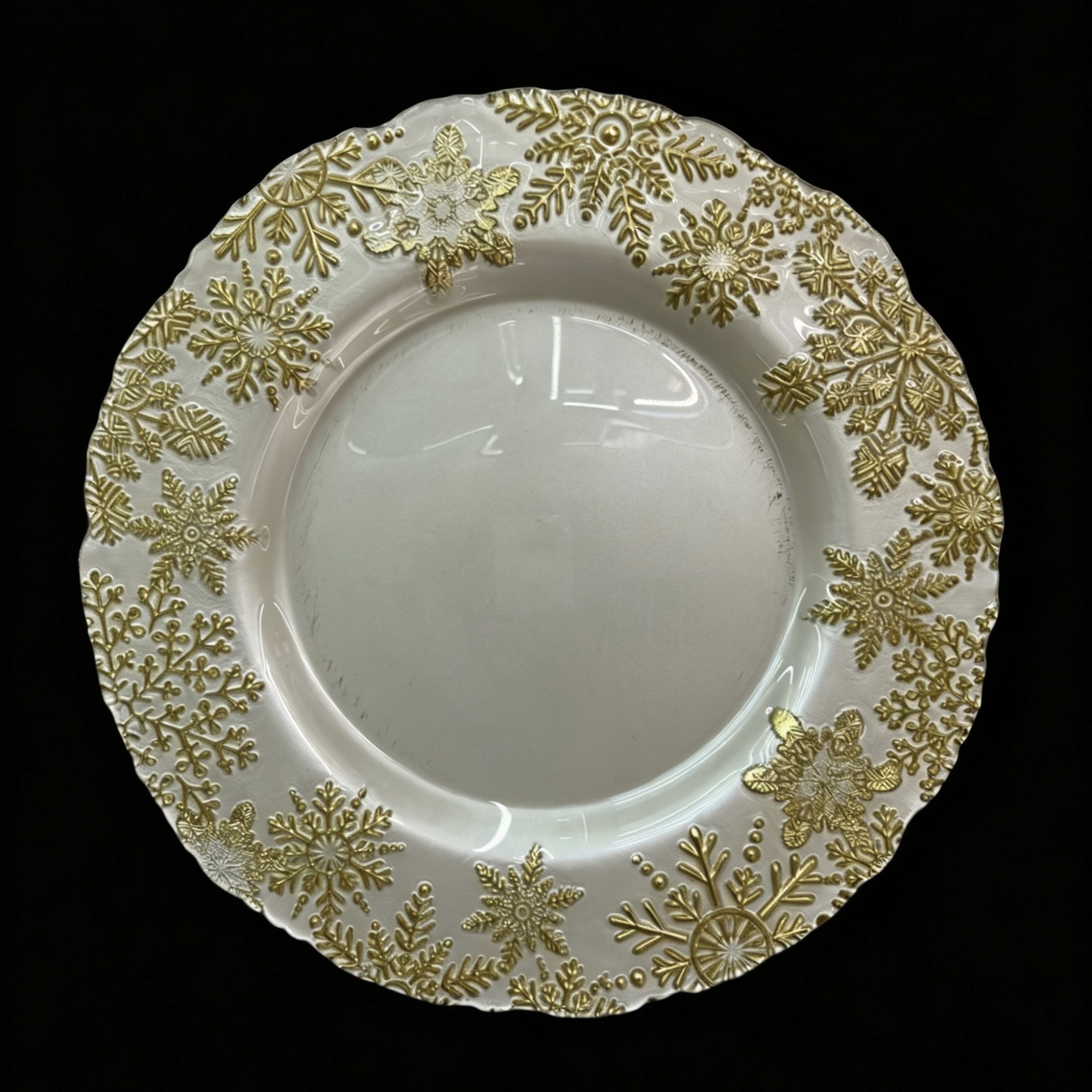 glass charger plate Christmas decoration can be customized in color detail image 3