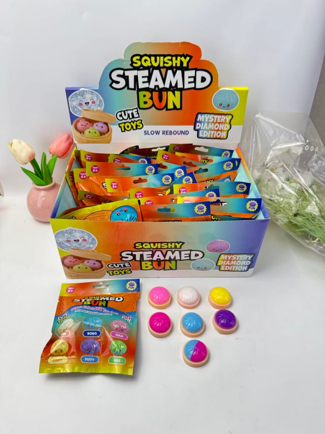 Blind bag Xiaolongbao, new, unique, slow rebound bread, kneading fun toy, soft, Q and elastic, stress-relieving, shaping and educational toy
