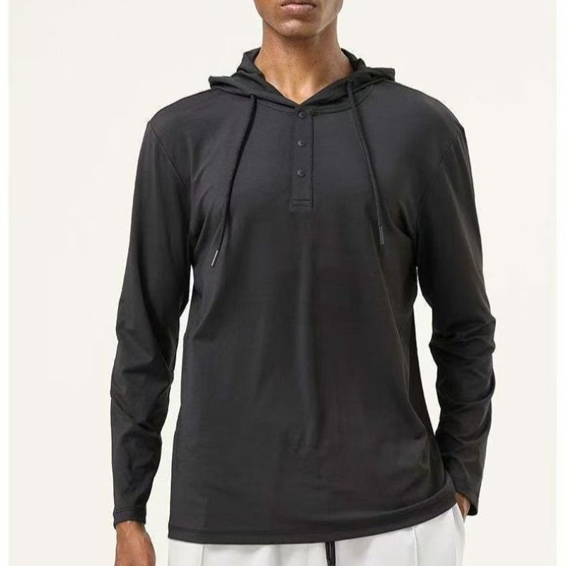 2026 New European and American sports and fitness men's hoodie, long-sleeved T-shirt, high-elasticity quick-drying running pullovers Application Scenario