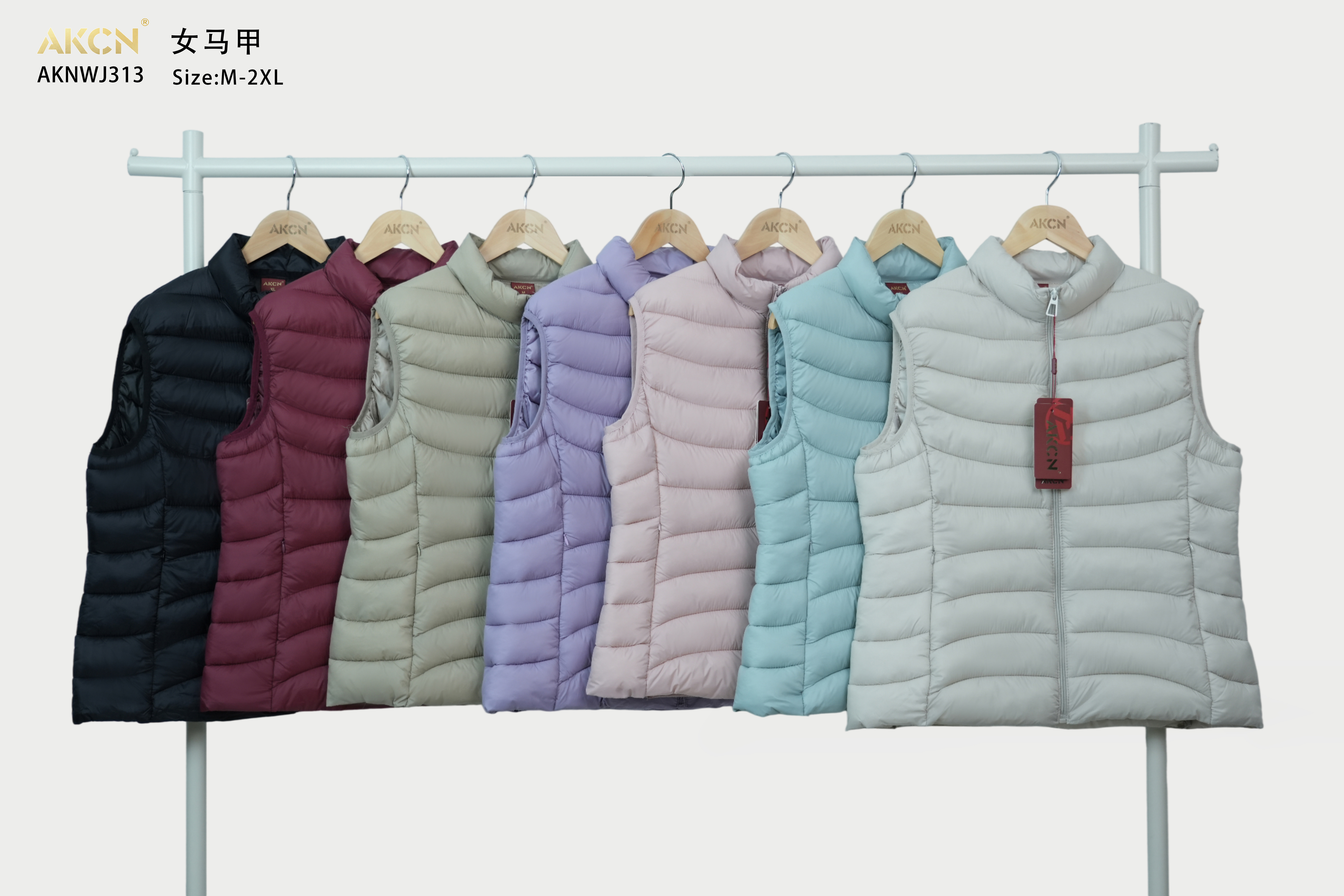 七色羽绒棉服马甲女款轻薄保暖休闲马甲详情图1