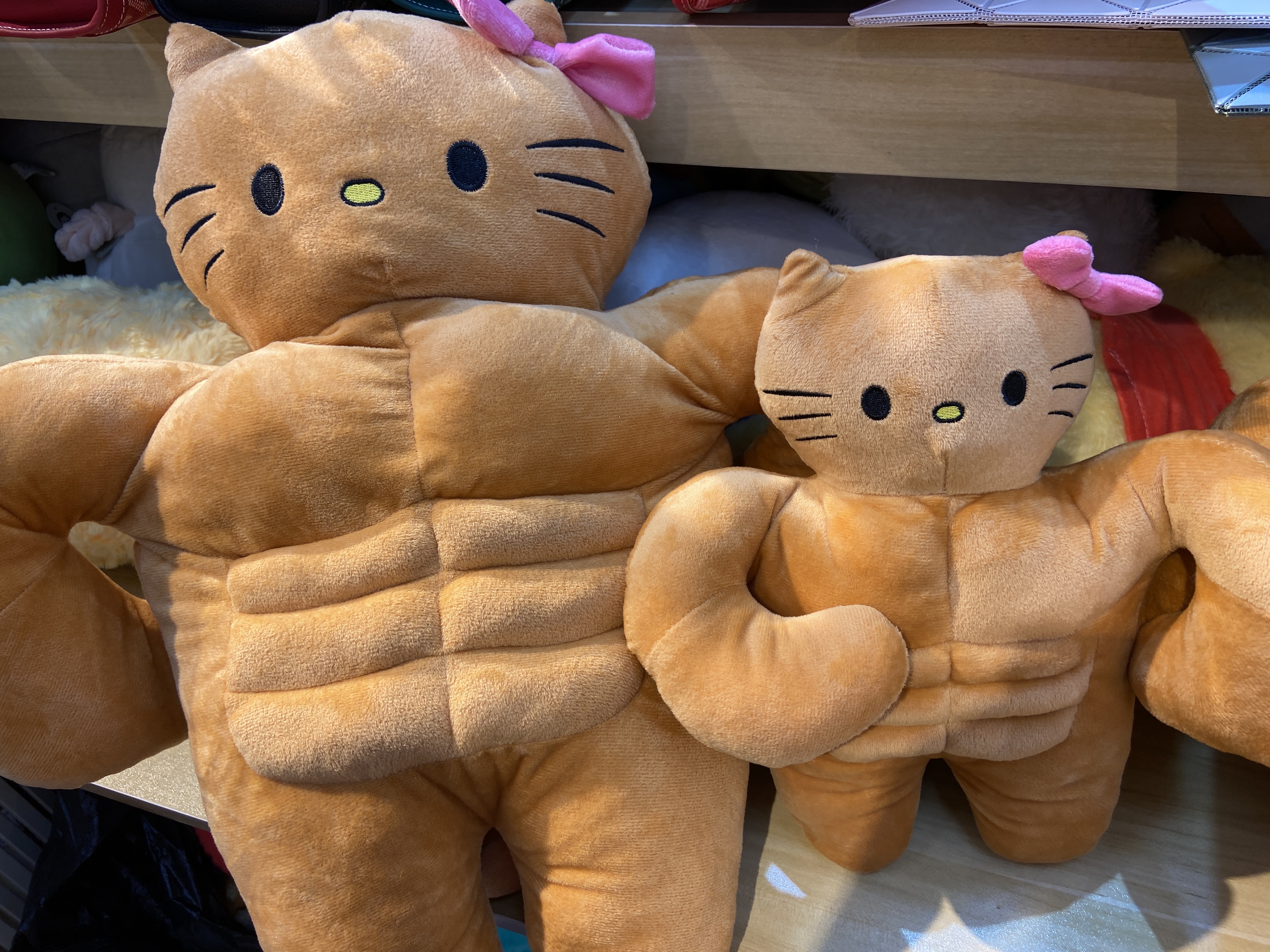 六块腹肌凯蒂猫 肌肉kt 玩偶 抱枕大/小