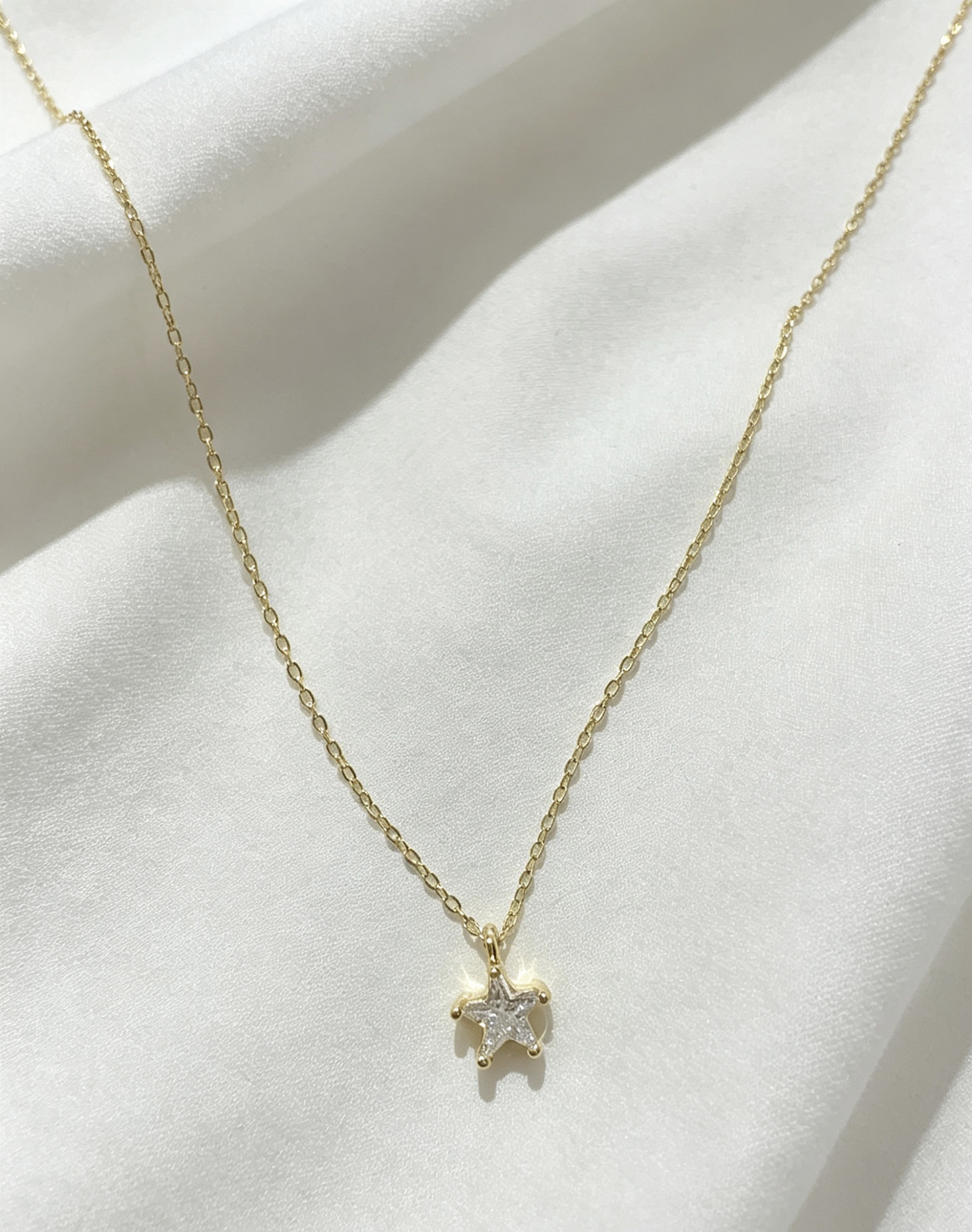 「星芒」五角星单钻项链 轻奢高级感锁骨链