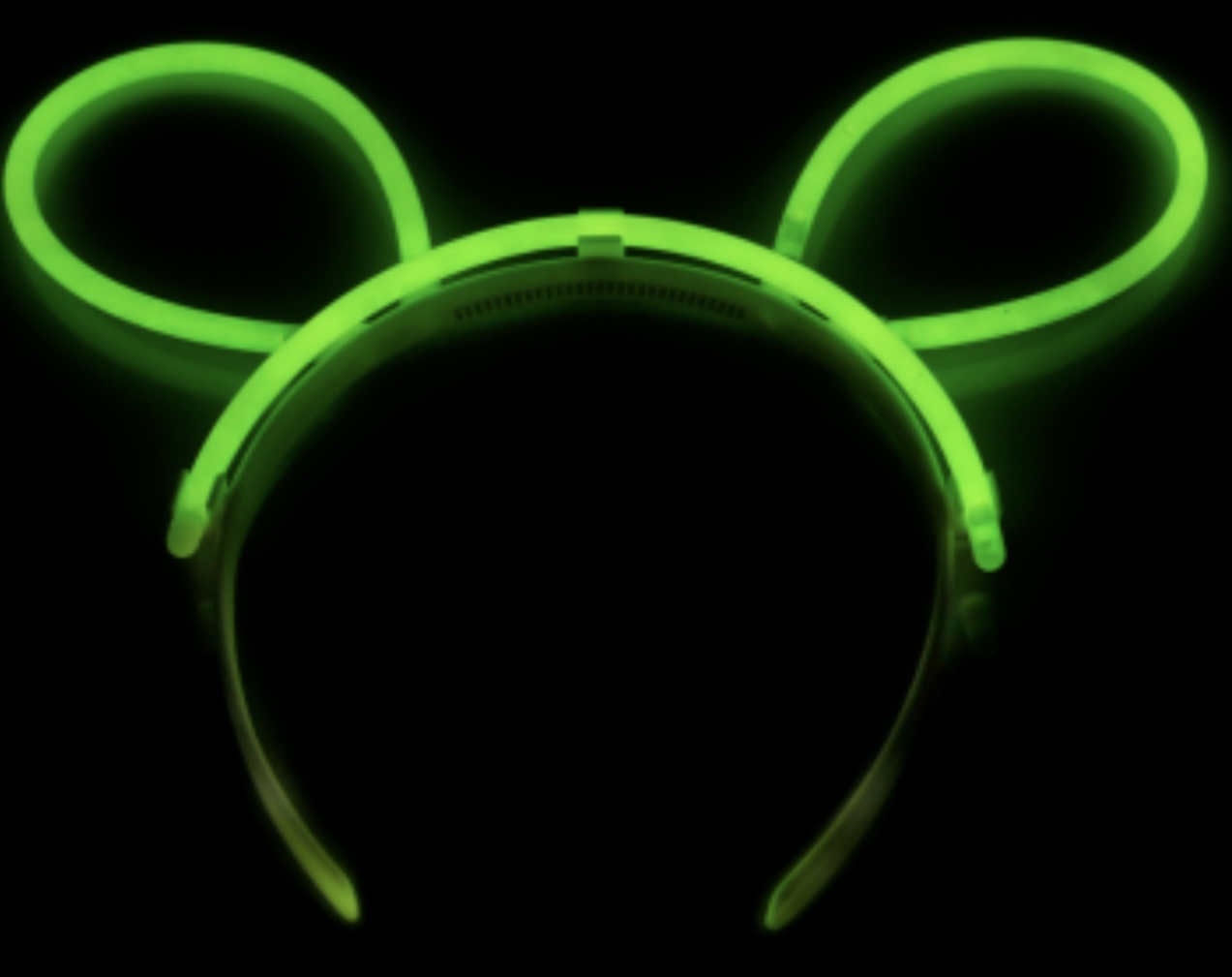 Concert support fluorescent Mickey hair band, night run, team-building, green fluorescent headwear, Children's Day glow stick hair accessory, bar night market, cartoon glowing Mickey headband
