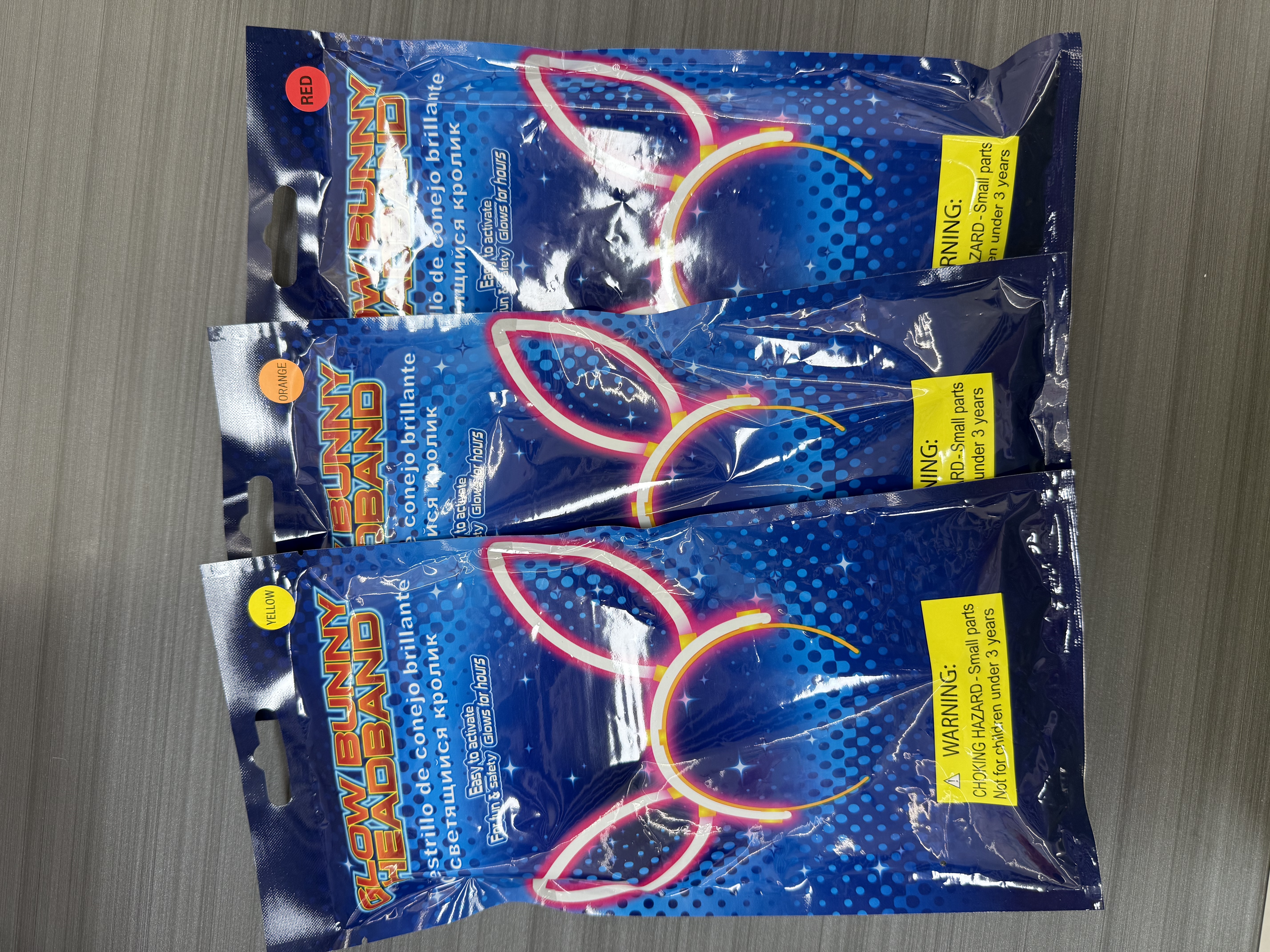 Concert support fluorescent rabbit ear headbands, bar night run luminous props, Halloween and Children's Day children's fluorescent hair accessories, disposable fluorescent sticks, rabbit ear headbands Specification image