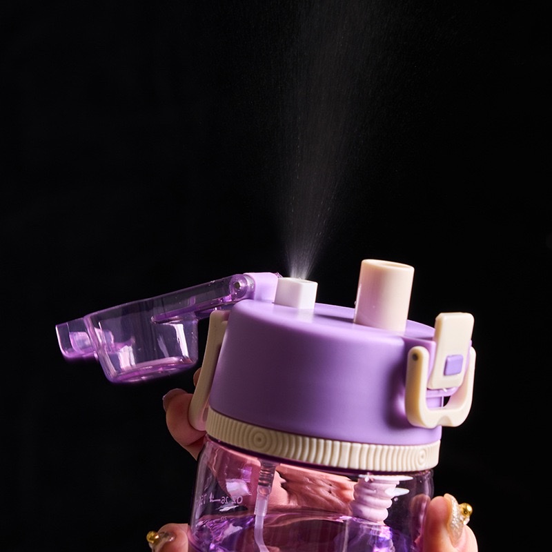 Wholesale of spray water cups, outdoor sports and military training water bottles, high-temperature resistant water spray cups for female junior high school children and students going to school Item Picture