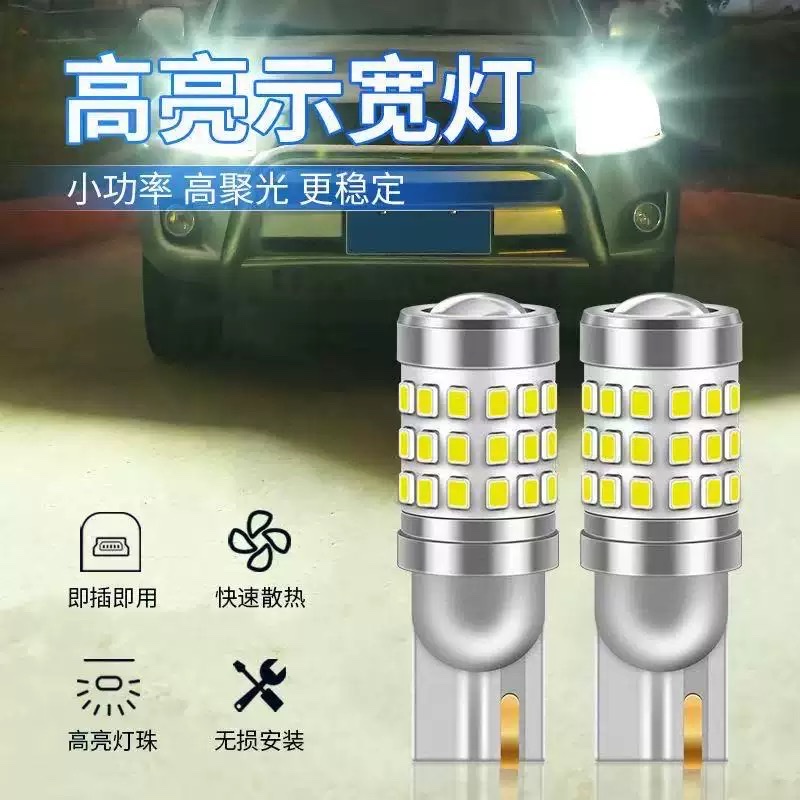 High-brightness automotive LED small light width indicator light T10 2016 42smd corridor light license plate light reading lens Application Scenario