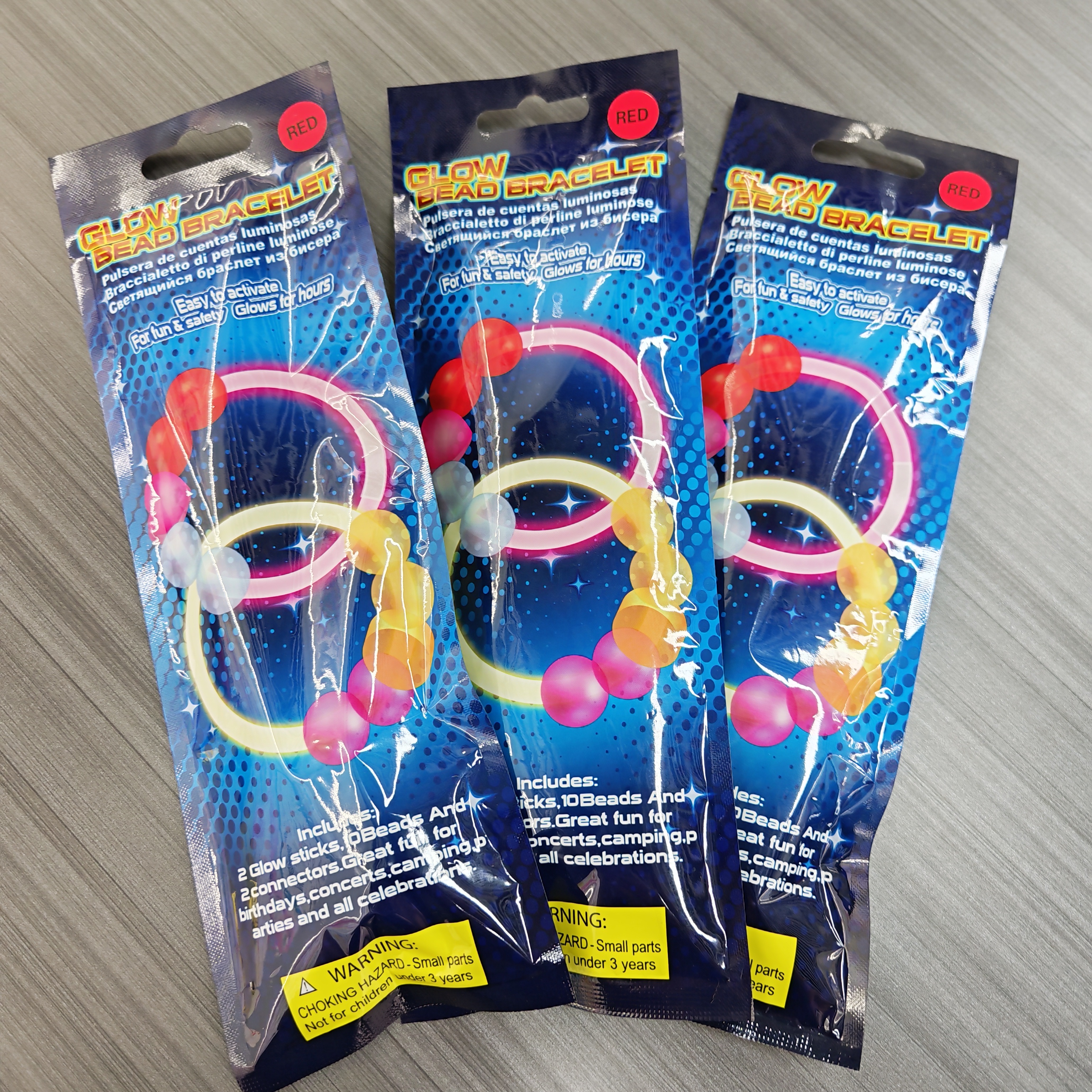 Double-ring luminous bell glow sticks, music festival atmosphere props wristbands, seven-color luminous bell wristbands, handheld flashing fluorescent rings for festival parties details Picture