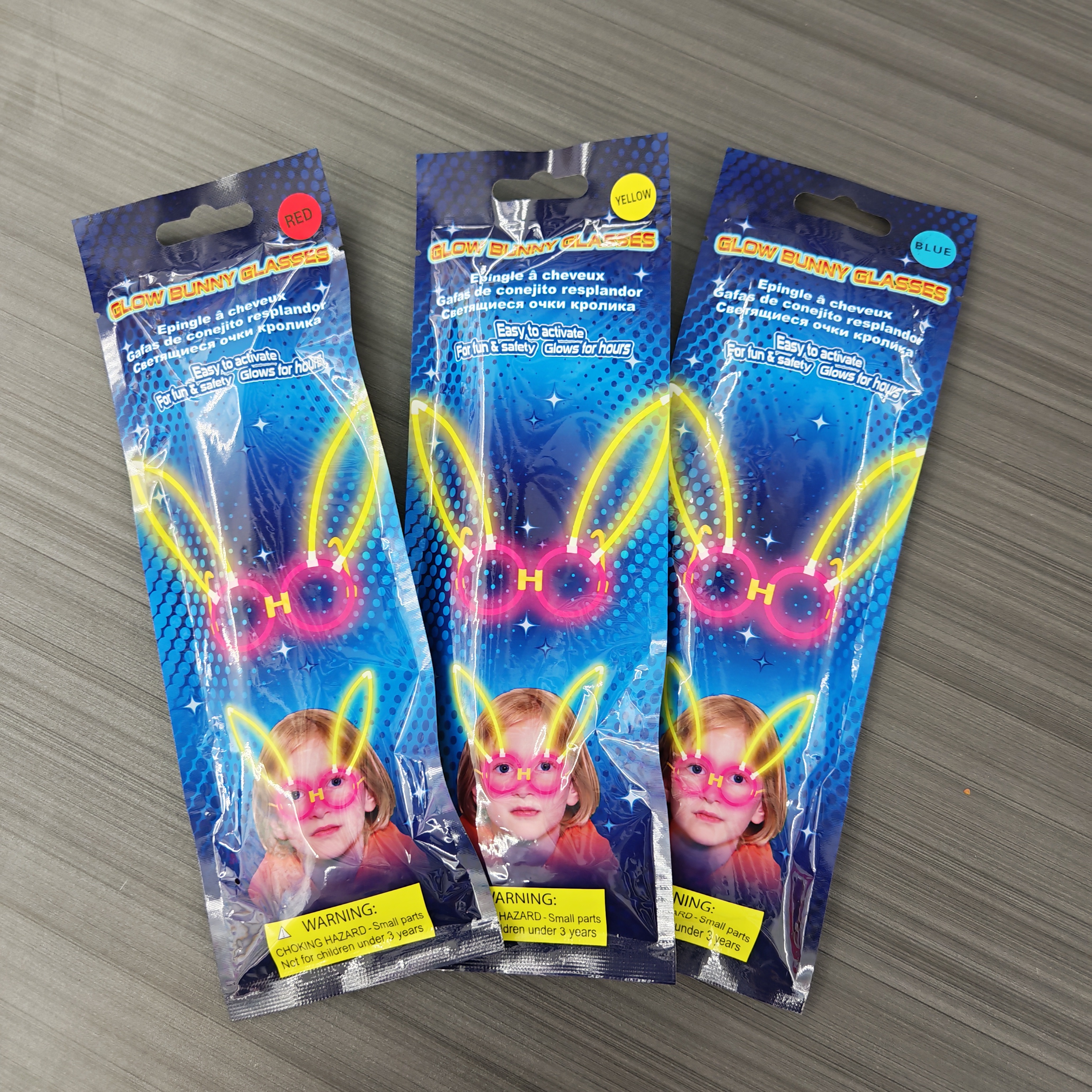 Creative design of fluorescent rabbit ear luminous glasses, night-luminous glasses, party and concert photo atmosphere props, children's street stall toys, popular rabbit ear fluorescent glasses, disposable luminous stick glasses, Mid-Autumn Festival detail image 2
