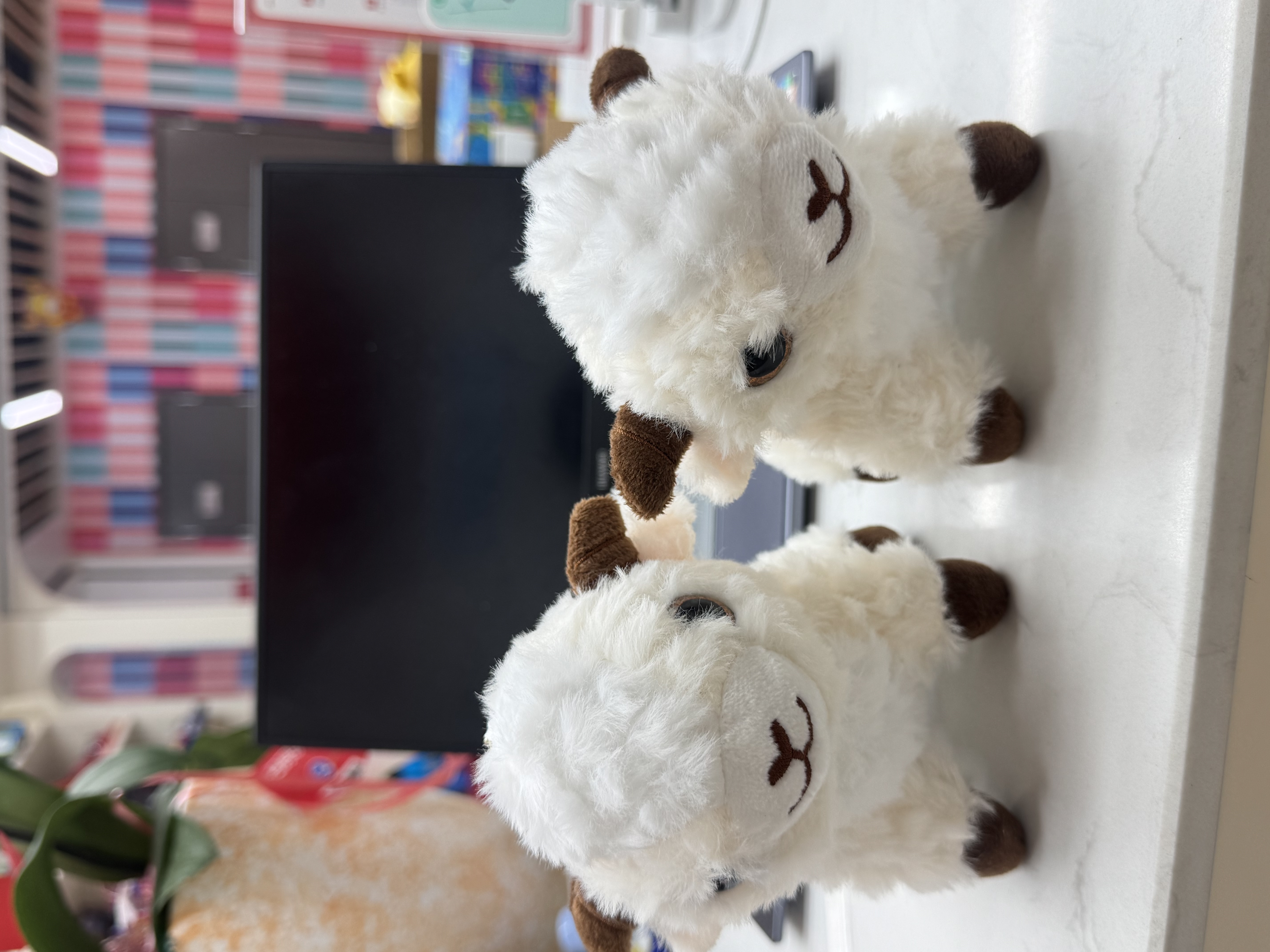 A 13-centimeter Xinjiang lamb with a lobster clasp, naked sheep plush toy, and wool felt