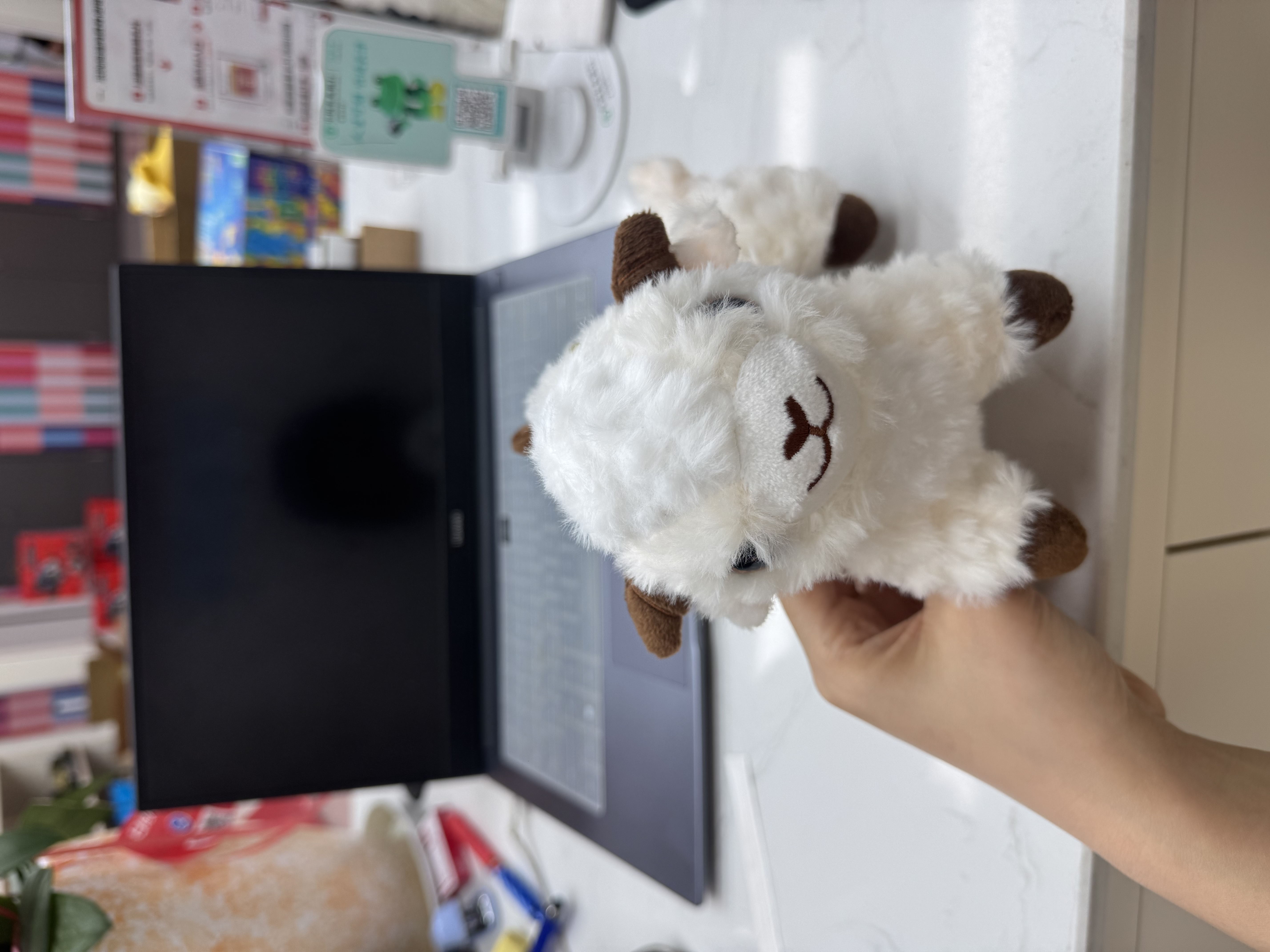 A 13-centimeter Xinjiang lamb with a lobster clasp, naked sheep plush toy, and wool felt Item Picture