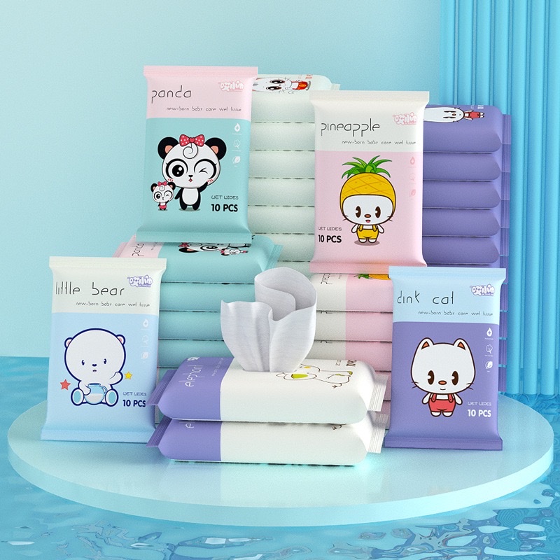Export English wet wipes for cleaning, factory direct sales, mini wet wipes for baby hands and mouth, cross-border e-commerce supply for African and South American wet wipes, care wet wipes detail image 8