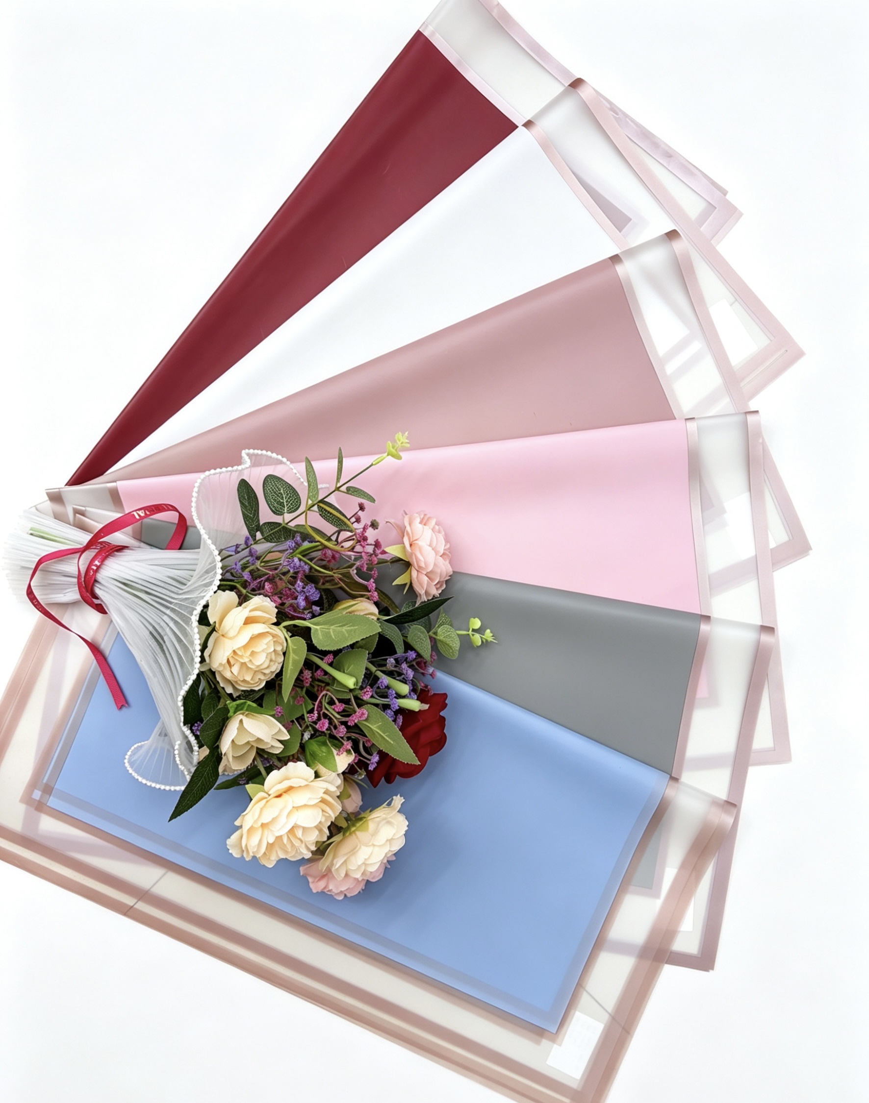Flower packaging film packaging