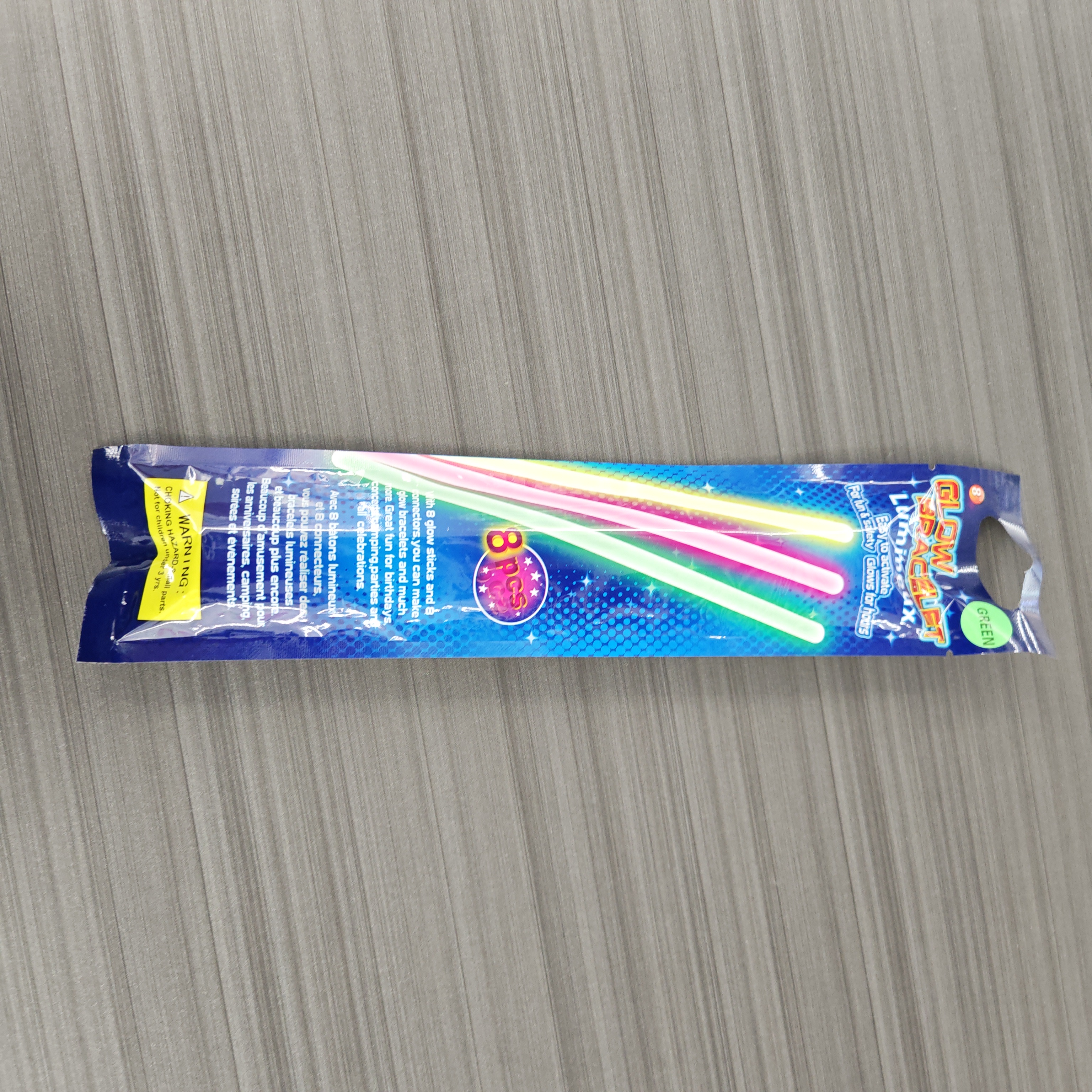 8-piece wristband, five-ring fluorescent stick wristband, children's toy, luminous bracelet, festival party, night run, flashing wrist strap detail image 3