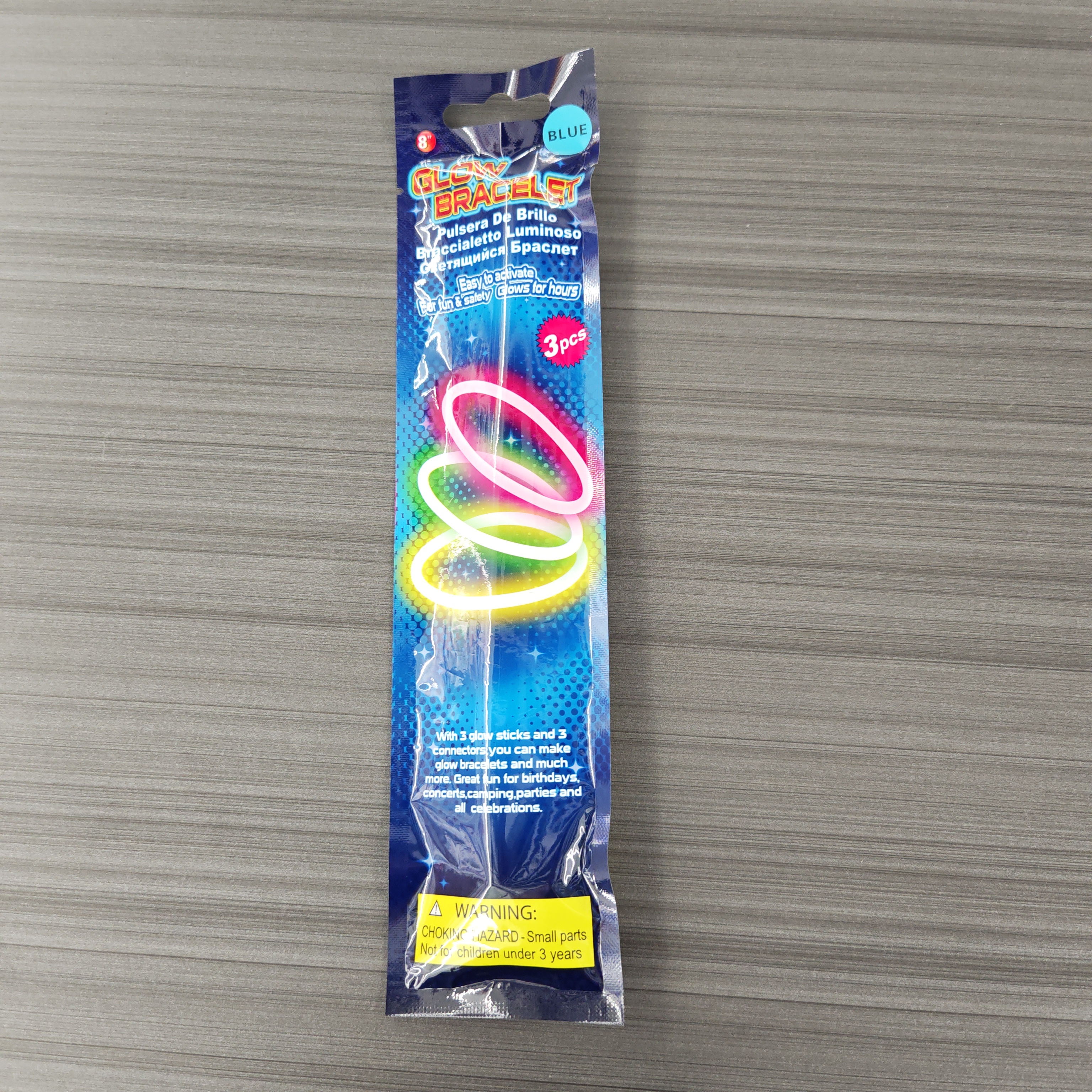 Three-piece bracelet, color fluorescent wristband, disposable luminous bracelet, concert, party and evening glow cheering props detail image 3