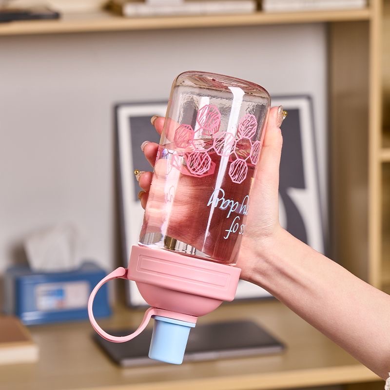 New large-capacity bubble milk tea, popular dopamine-colored plastic cup, portable cup, high appearance level, high-temperature resistant water cup detail image 6