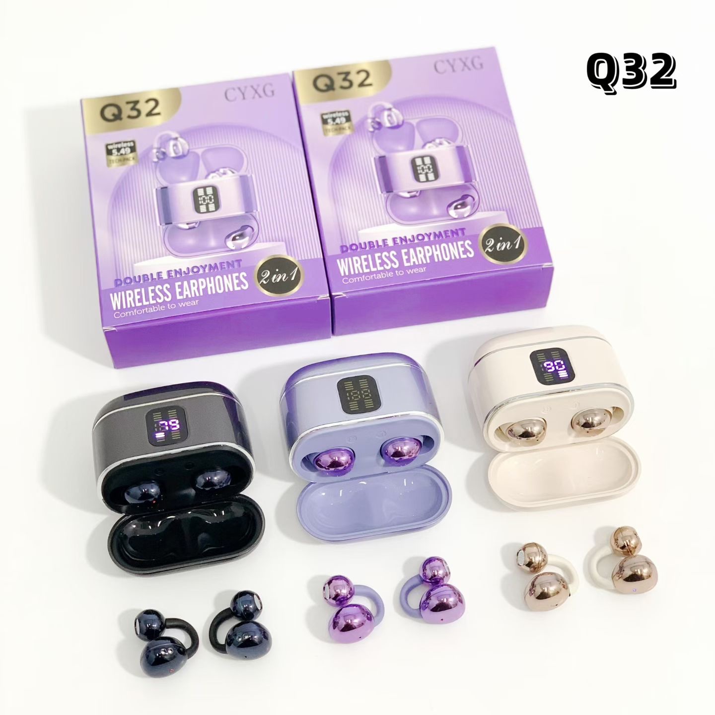 Q32 双胞胎工艺喷油➕电镀四合一🎧
黑肤紫 三色