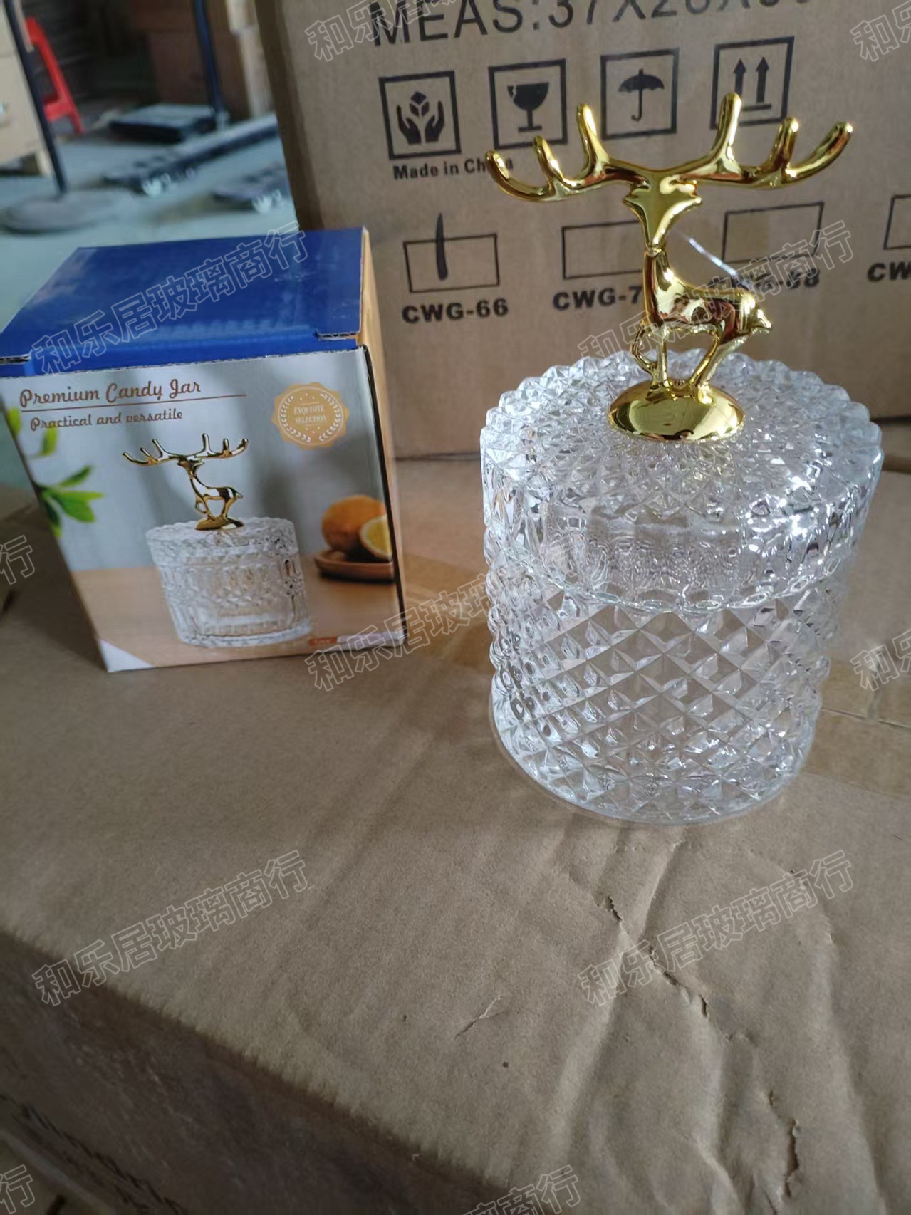 Cylindrical glass storage jar, sugar jar, 8.5*8.5 glass jar details Picture