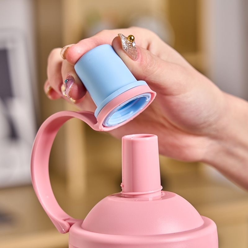 New large-capacity bubble milk tea, popular dopamine-colored plastic cup, portable cup, high appearance level, high-temperature resistant water cup detail image 9