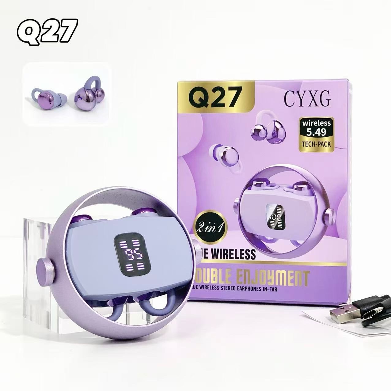 Q27 Twin Coil Gyro Headphones 🎧4In1 over-ear ➕Mini Application Scenario